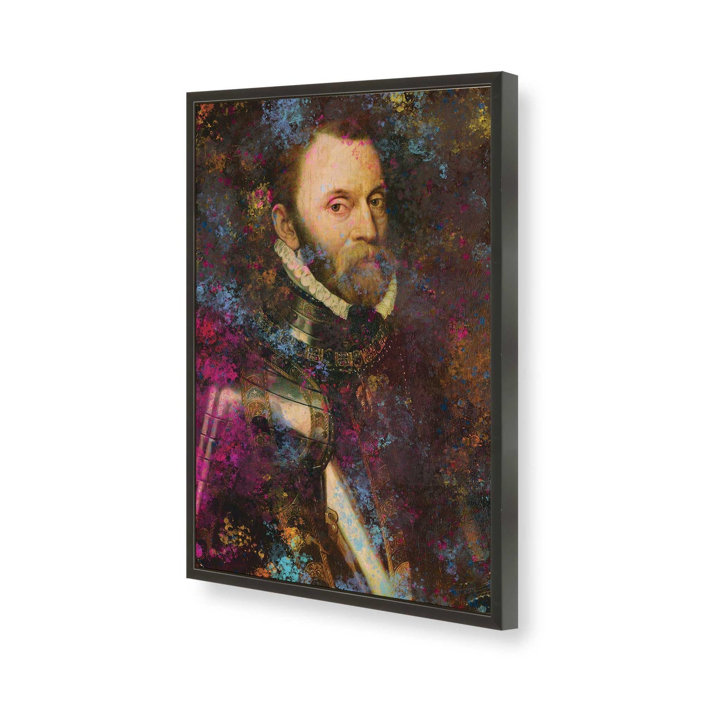 [Color:Satin Black], Picture of art in a Satin Black frame of the corner