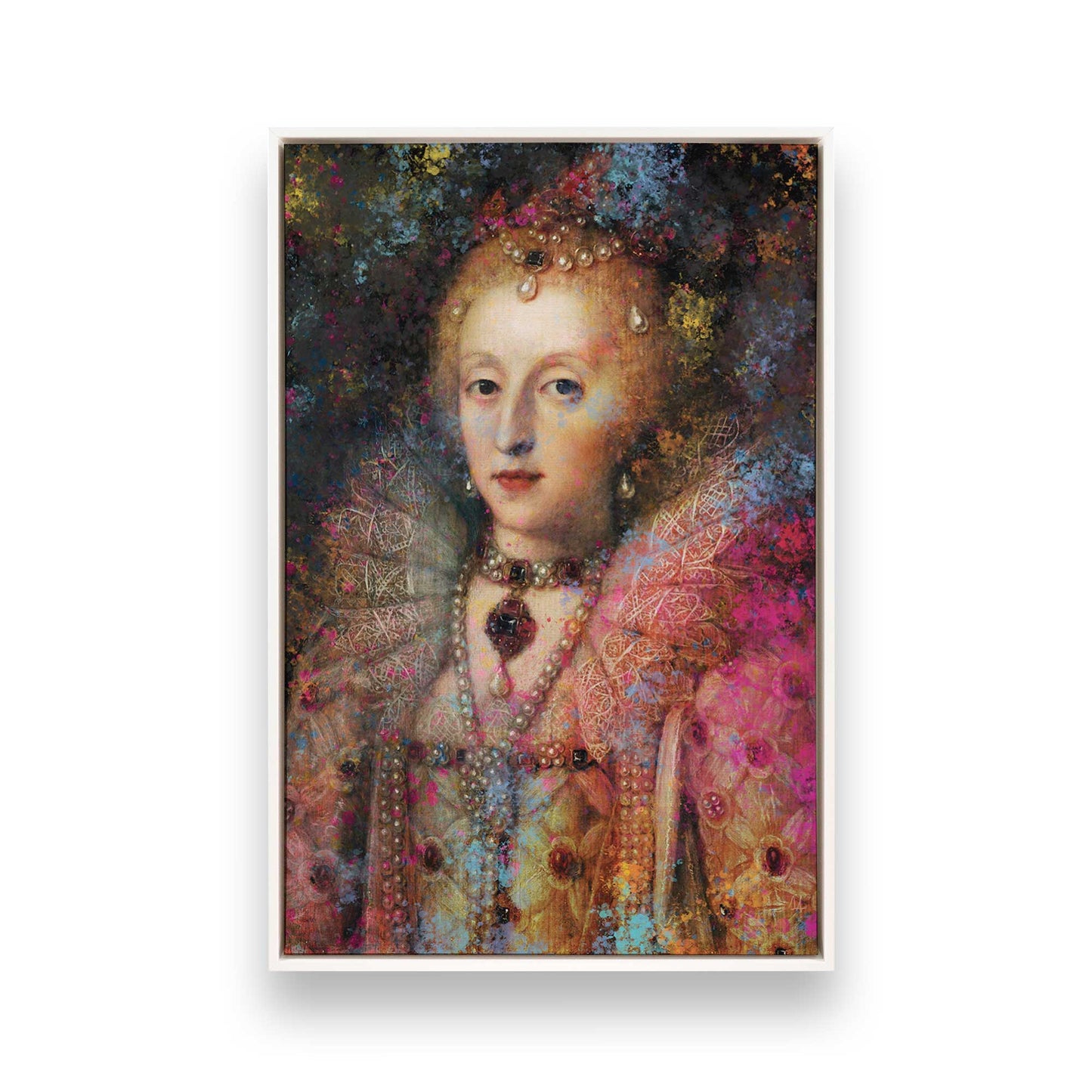 [Color:Opaque White], Picture of art in a White frame