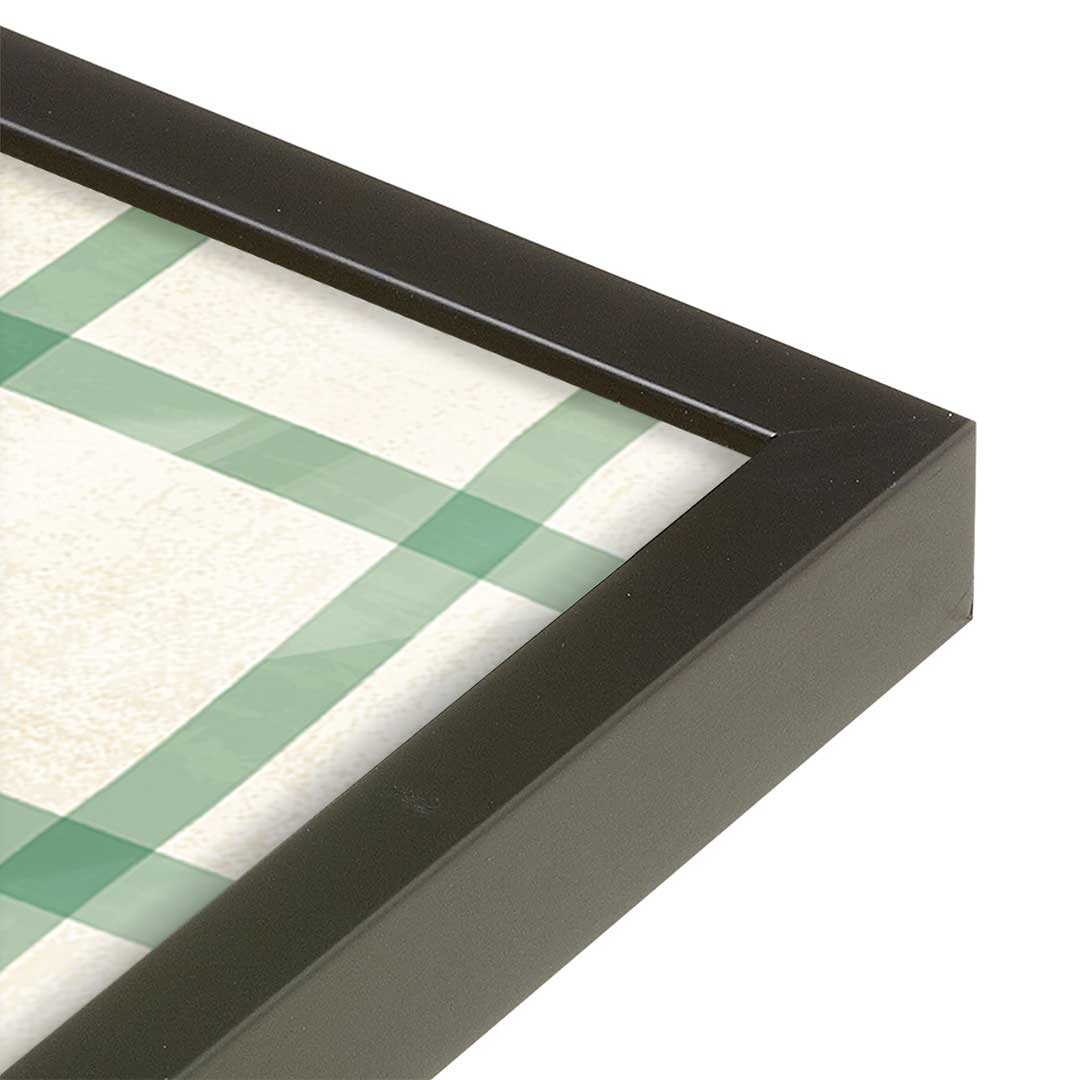 [Color:Satin Black], Picture of art in a Satin Black frame at an angle