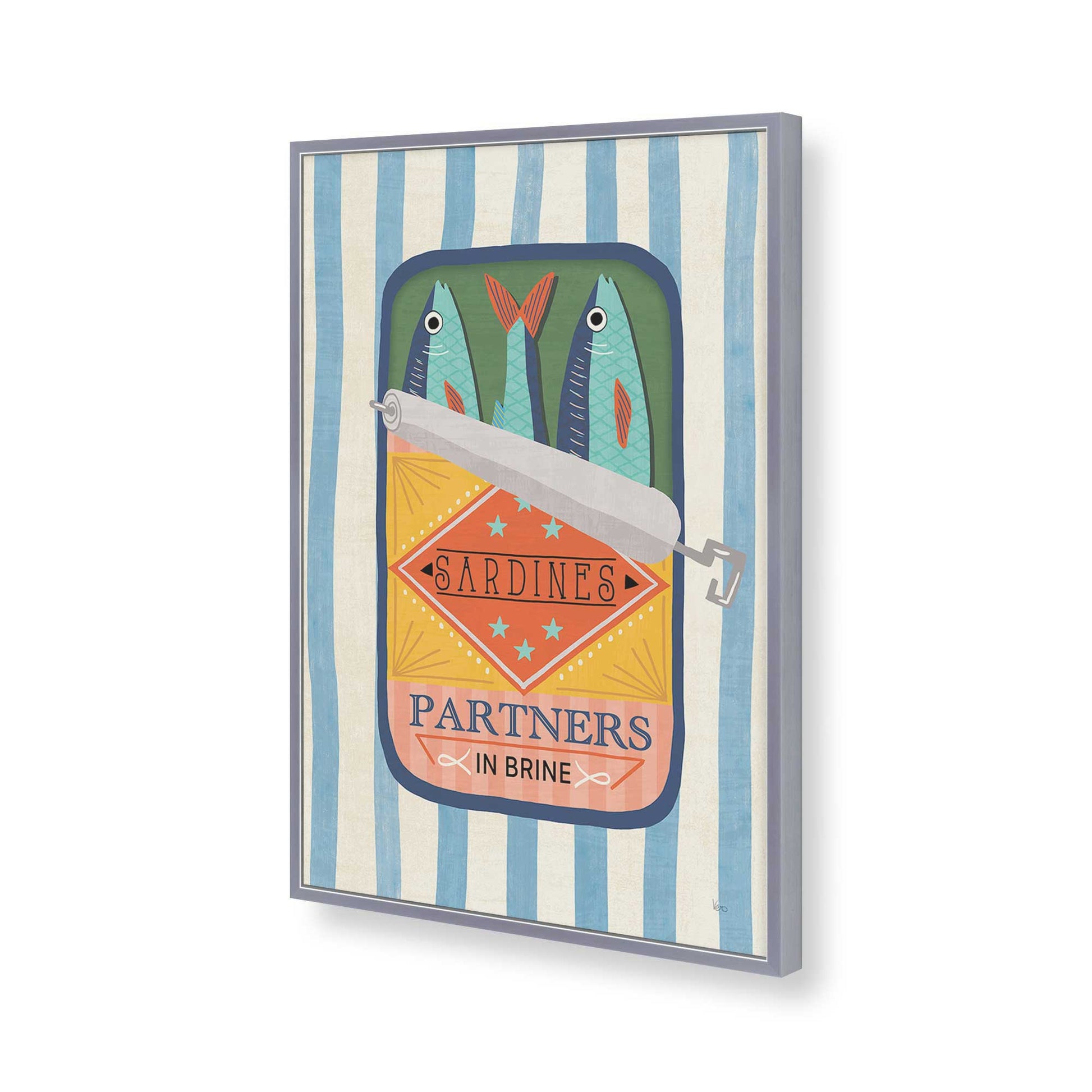 [Color:Polished Chrome], Picture of art in a Polished Chrome frame of the corner