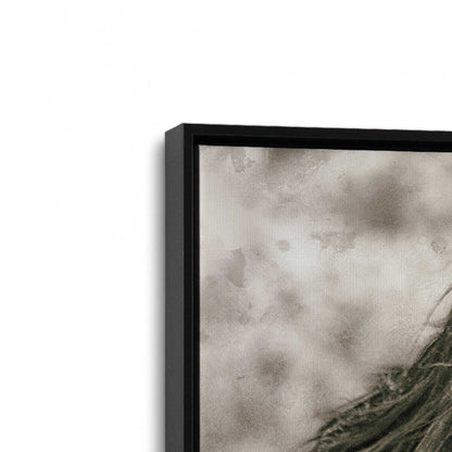 [Color:Satin Black], Picture of art in a Satin Black frame at an angle