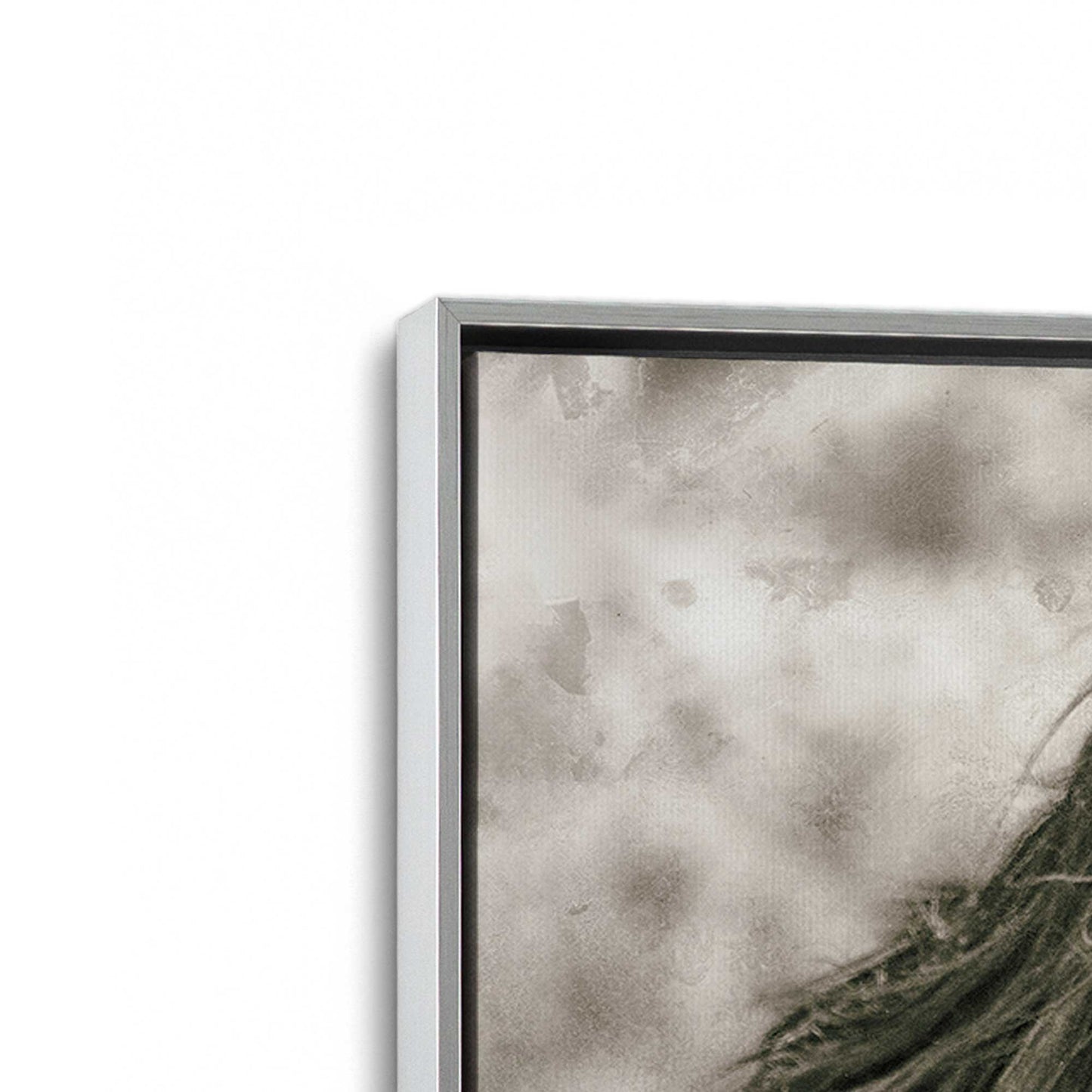 [Color:Polished Chrome], Picture of art in a Polished Chrome frame at an angle