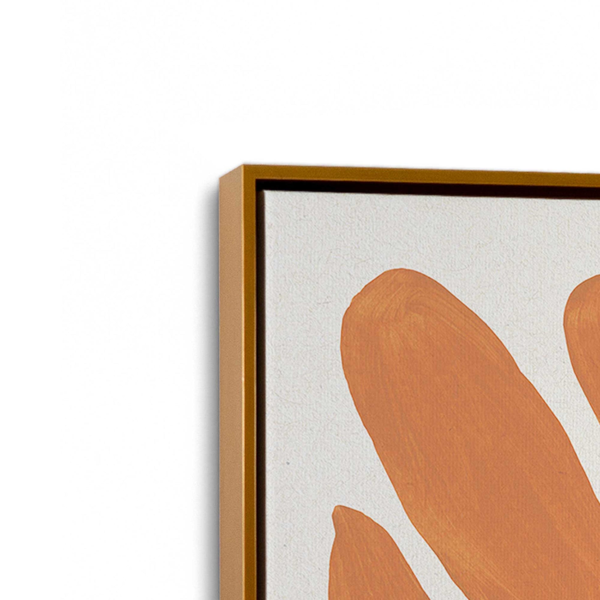 [Color:Polished Gold], Picture of art in a Polished Gold frame at an angle