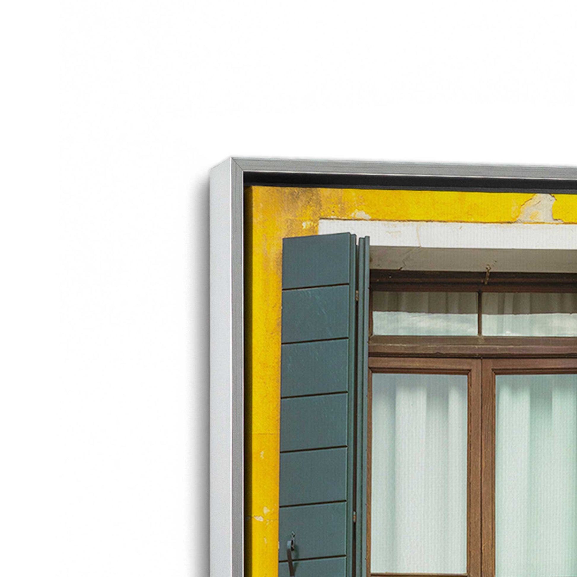 [Color:Polished Chrome], Picture of art in a Polished Chrome frame at an angle