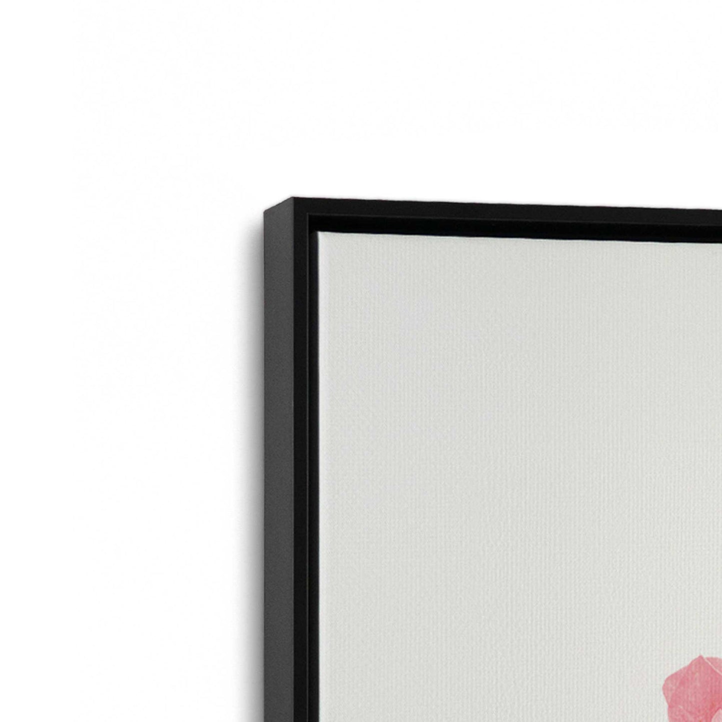 [Color:Satin Black], Picture of art in a Satin Black frame at an angle