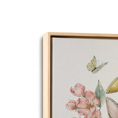 [Color:American Maple], Picture of art in a American Maple frame at an angle