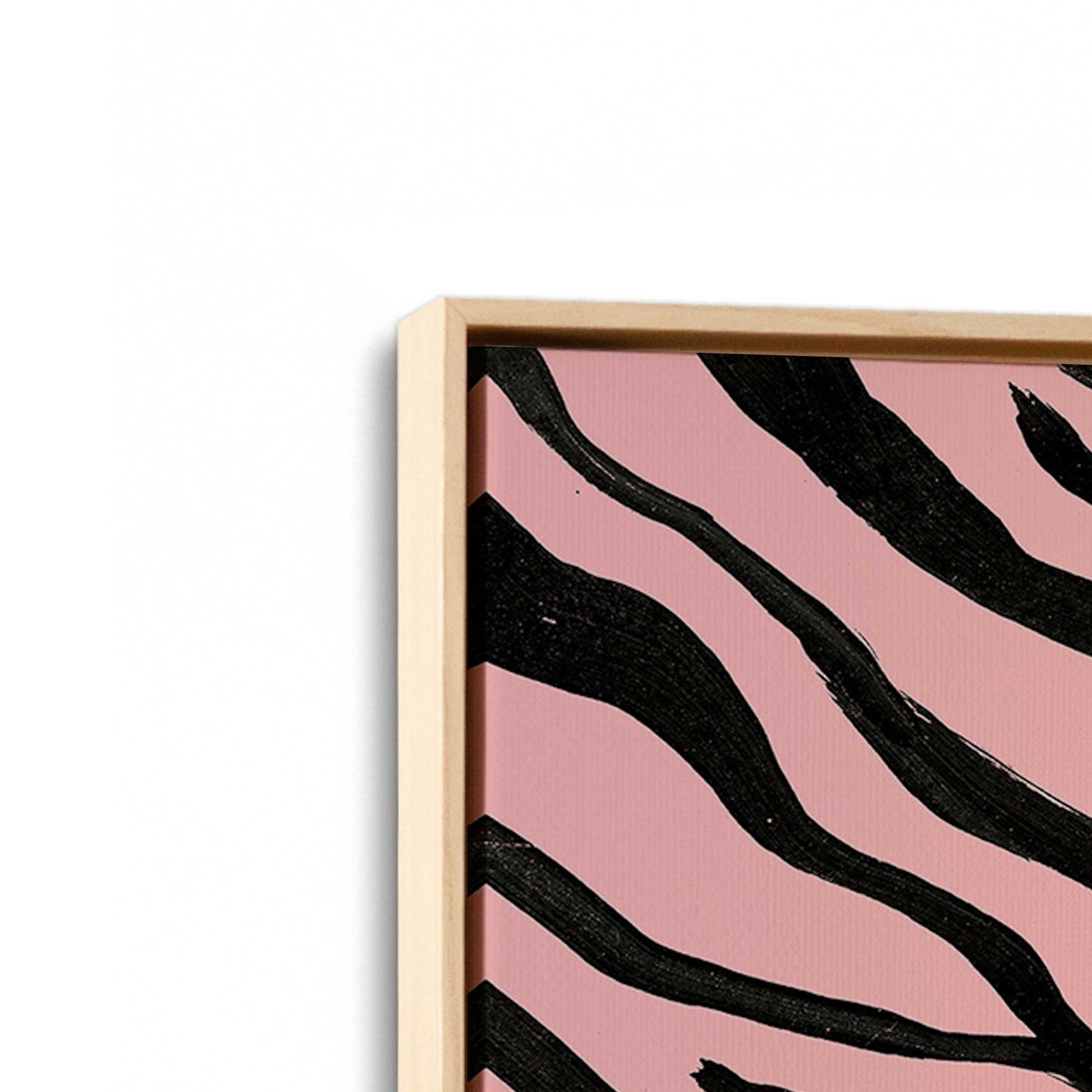 [Color:American Maple], Picture of art in a American Maple frame at an angle