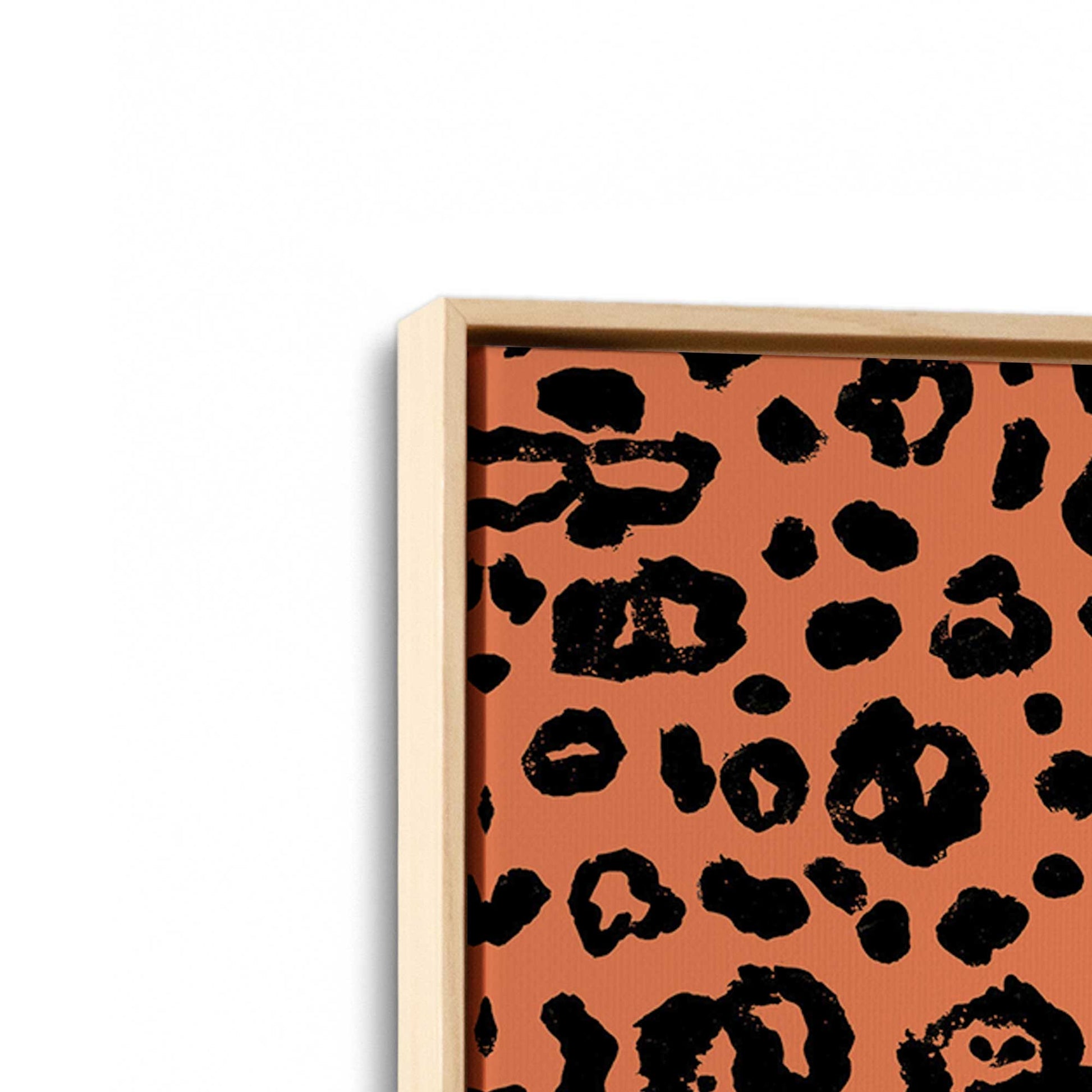 [Color:American Maple], Picture of art in a American Maple frame at an angle