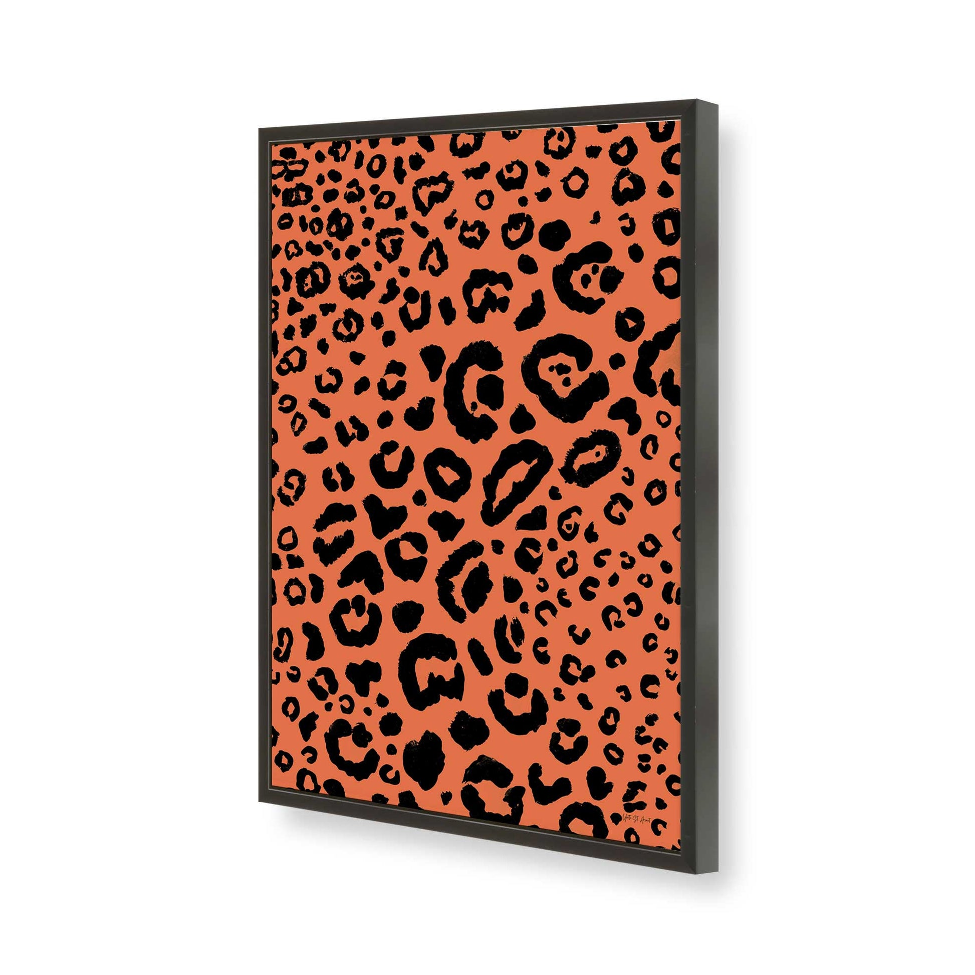 [Color:Satin Black], Picture of art in a Satin Black frame of the corner