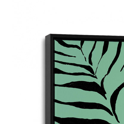 [Color:Satin Black], Picture of art in a Satin Black frame at an angle