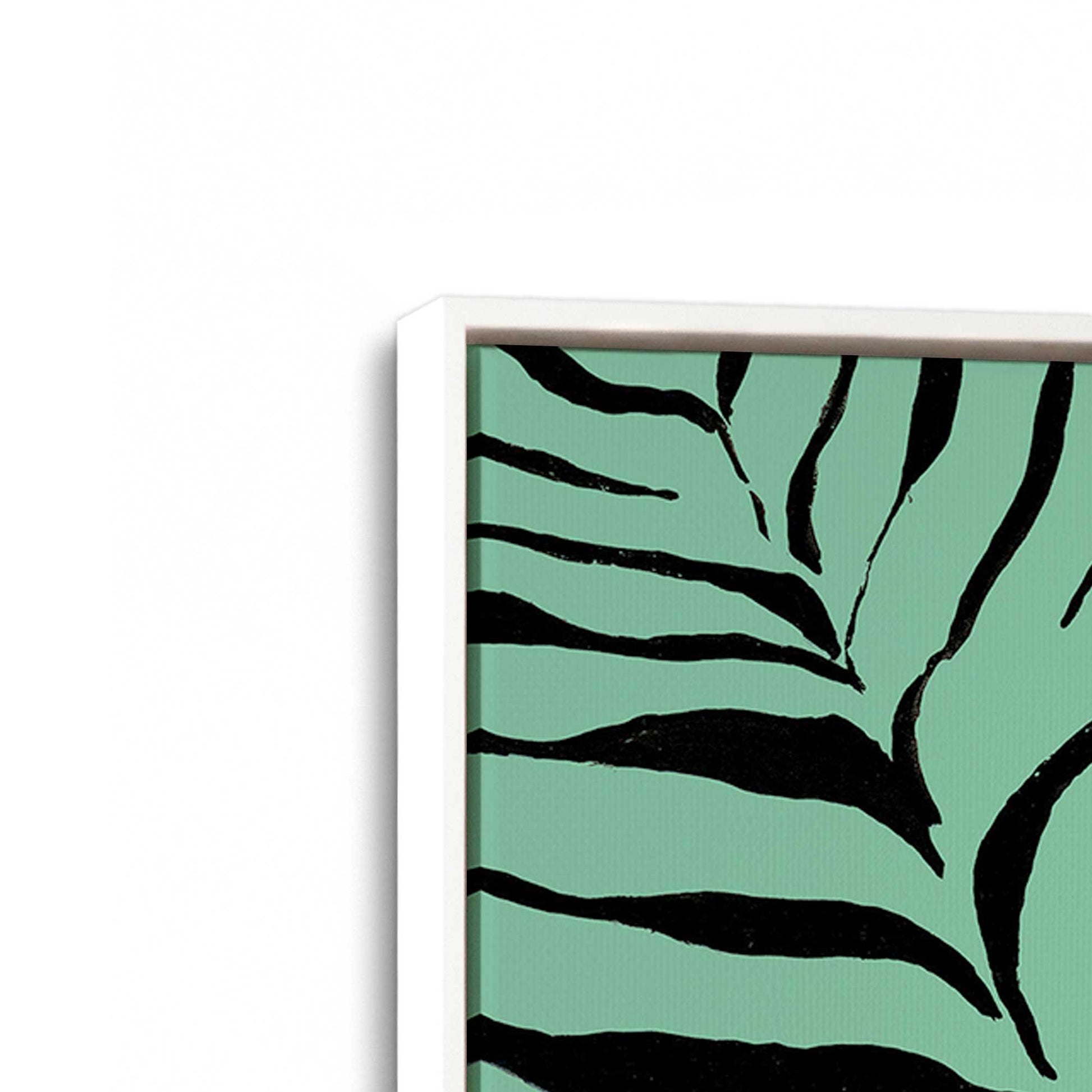 [Color:Opaque White], Picture of art in a White frame at an angle