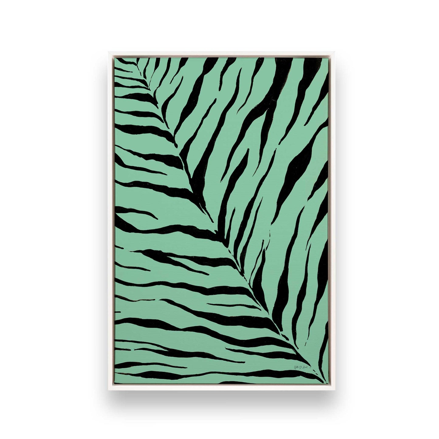 [Color:Opaque White], Picture of art in a White frame