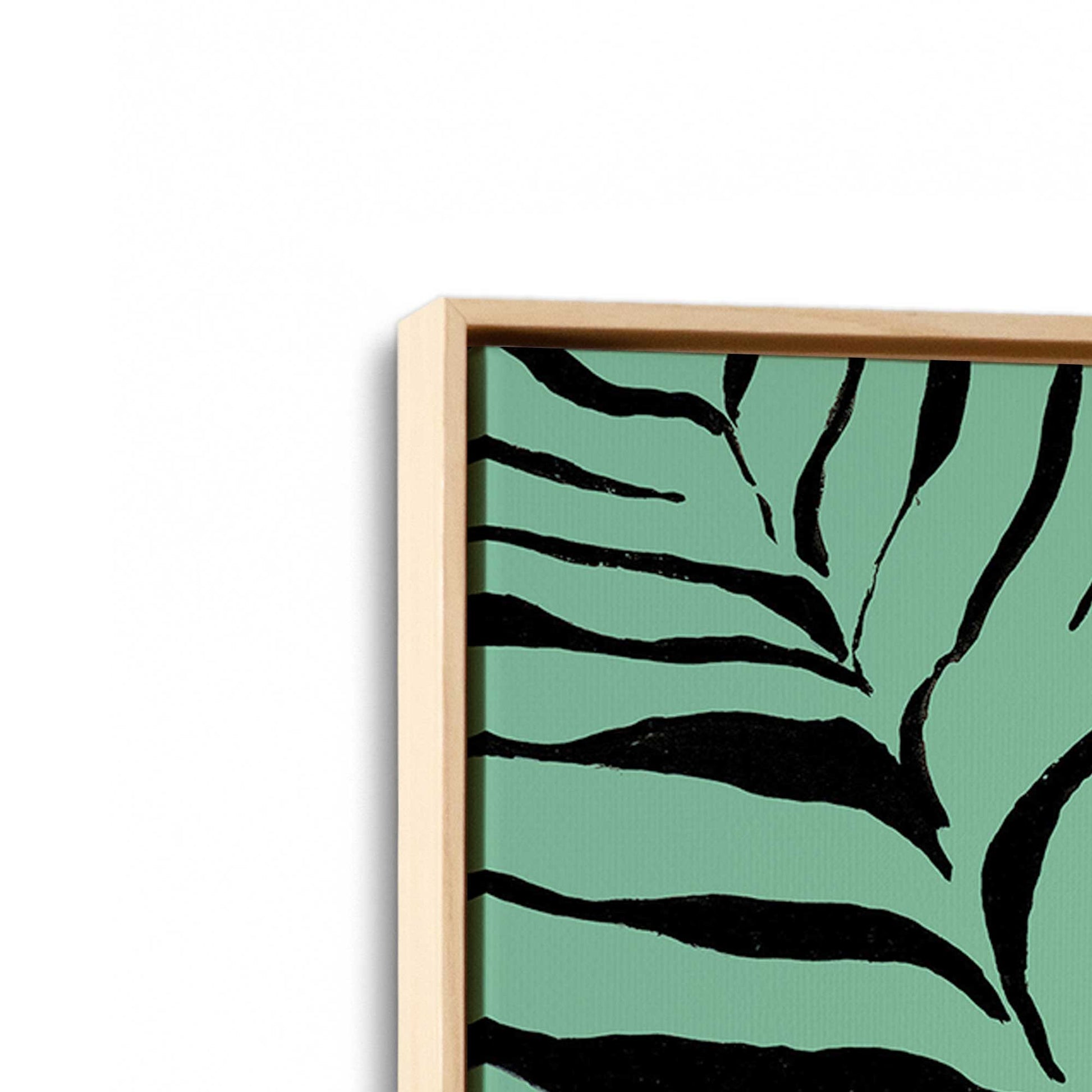 [Color:American Maple], Picture of art in a American Maple frame at an angle