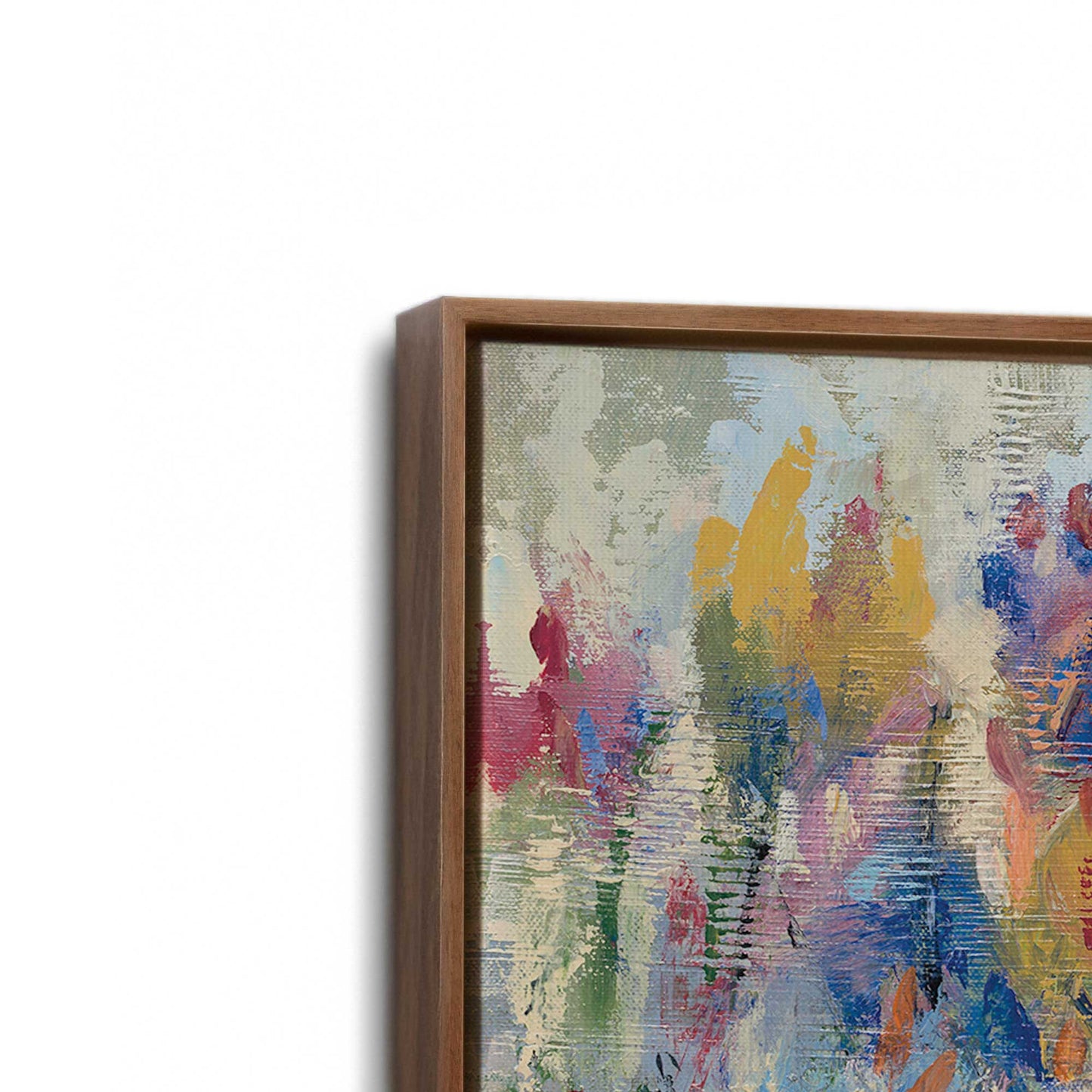 [Color:Walnut], Picture of art in a Walnut frame at an angle