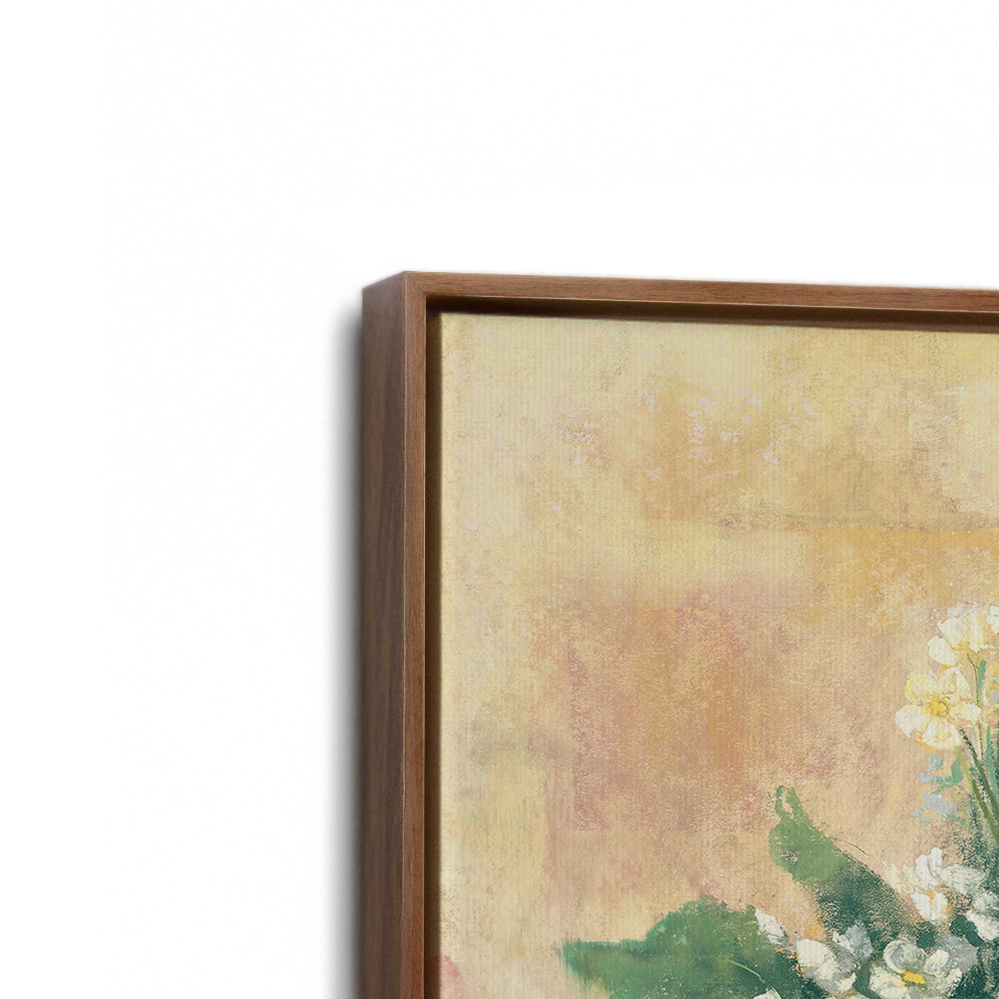 [Color:Walnut], Picture of art in a Walnut frame at an angle