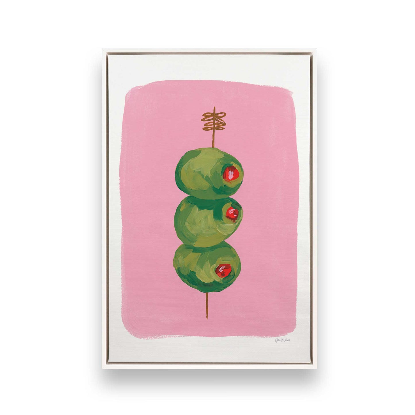 [Color:Opaque White], Picture of art in a White frame