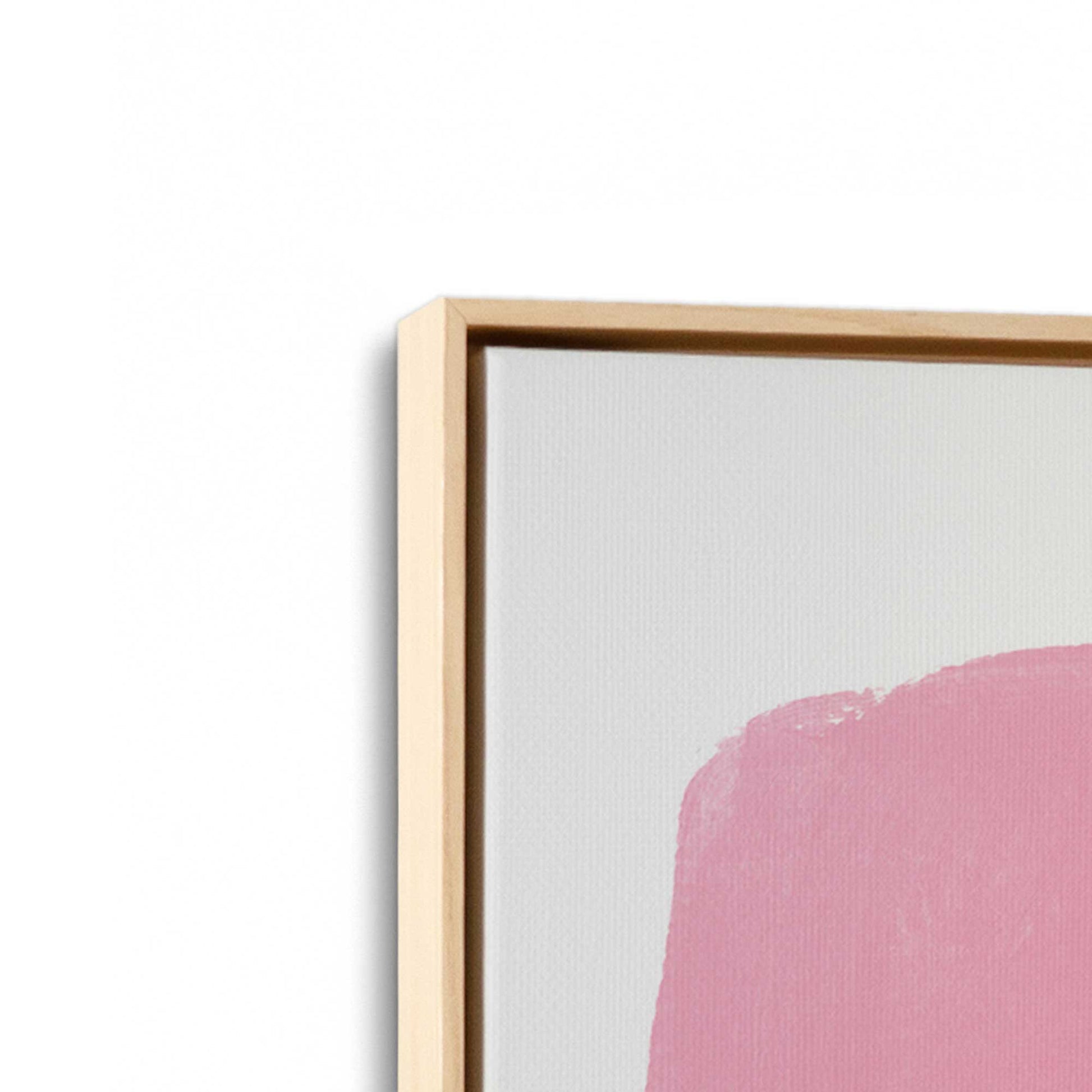 [Color:American Maple], Picture of art in a American Maple frame at an angle