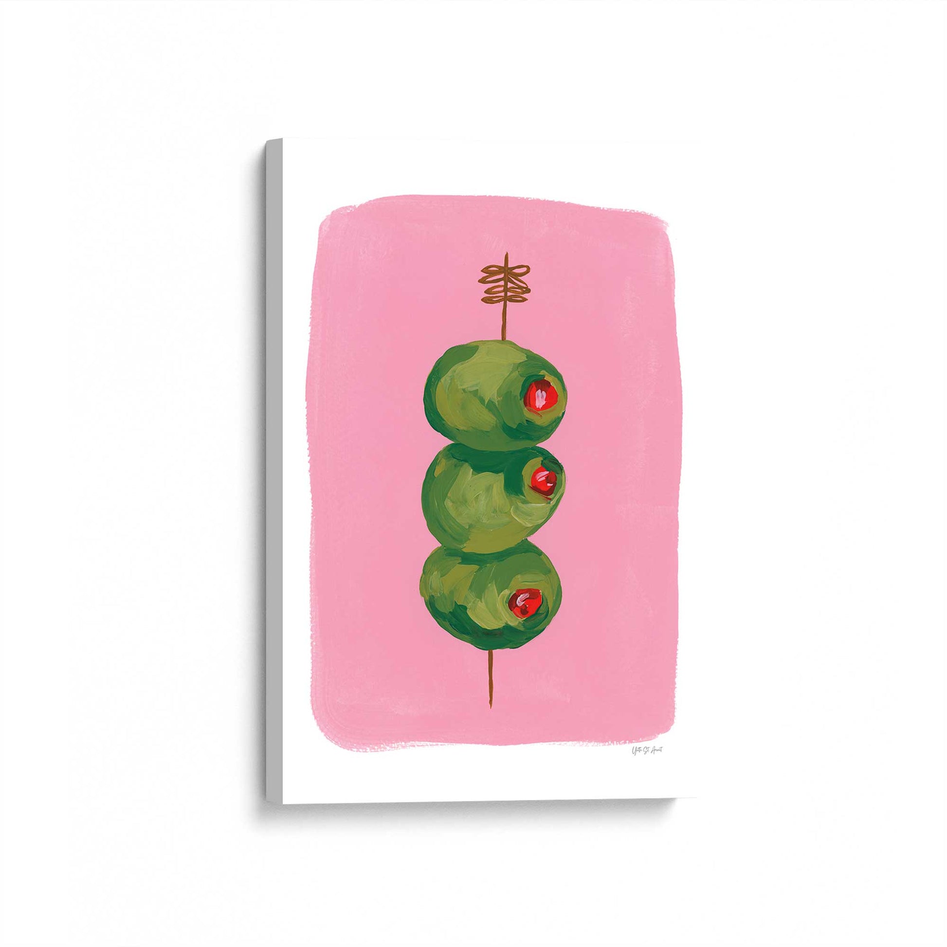 [Color:Stretched Canvas], Picture of art at an angle