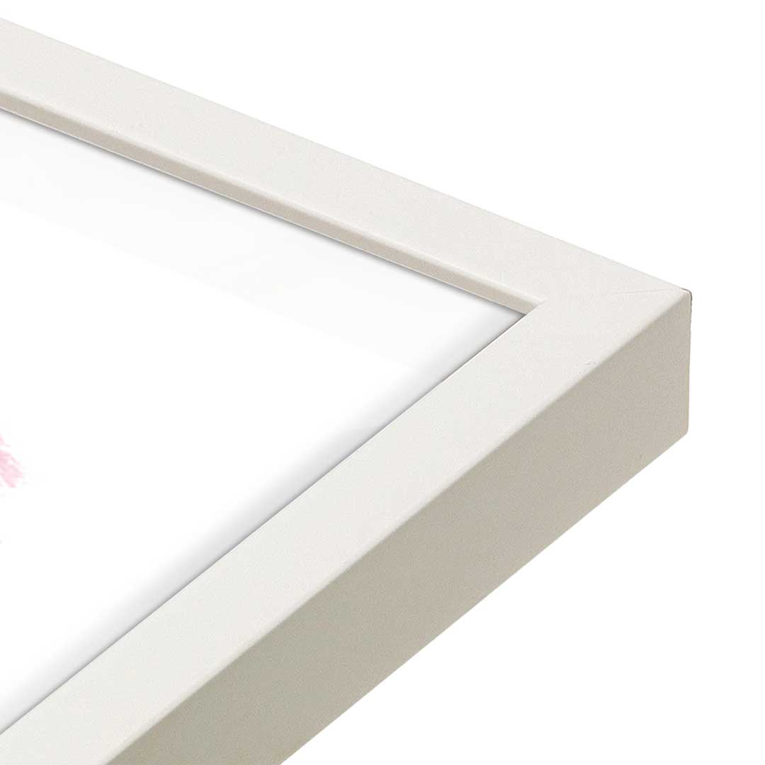 [Color:Opaque White], Picture of art in a Opaque White frame at an angle