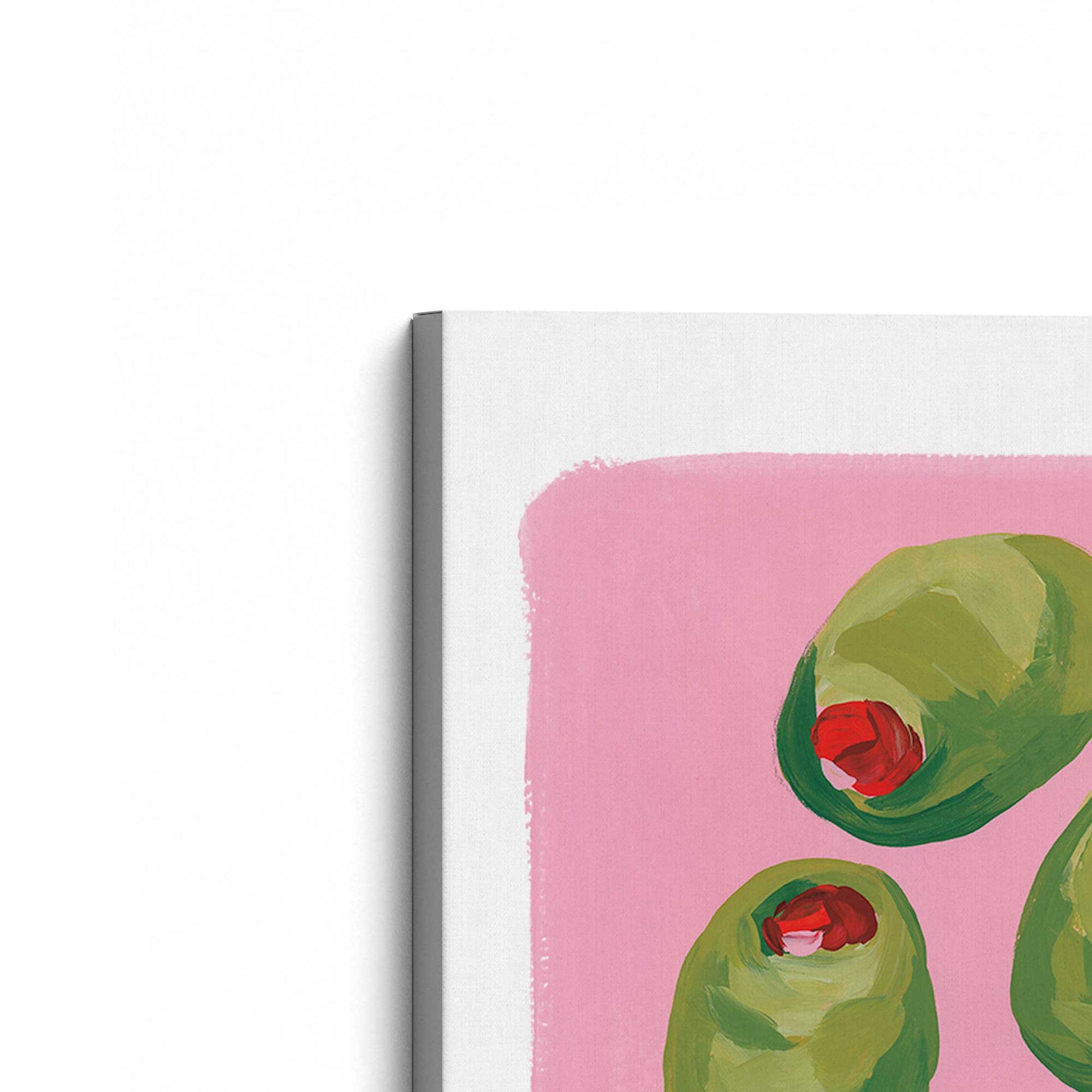 [Color:Stretched Canvas], Picture of the corner of the art