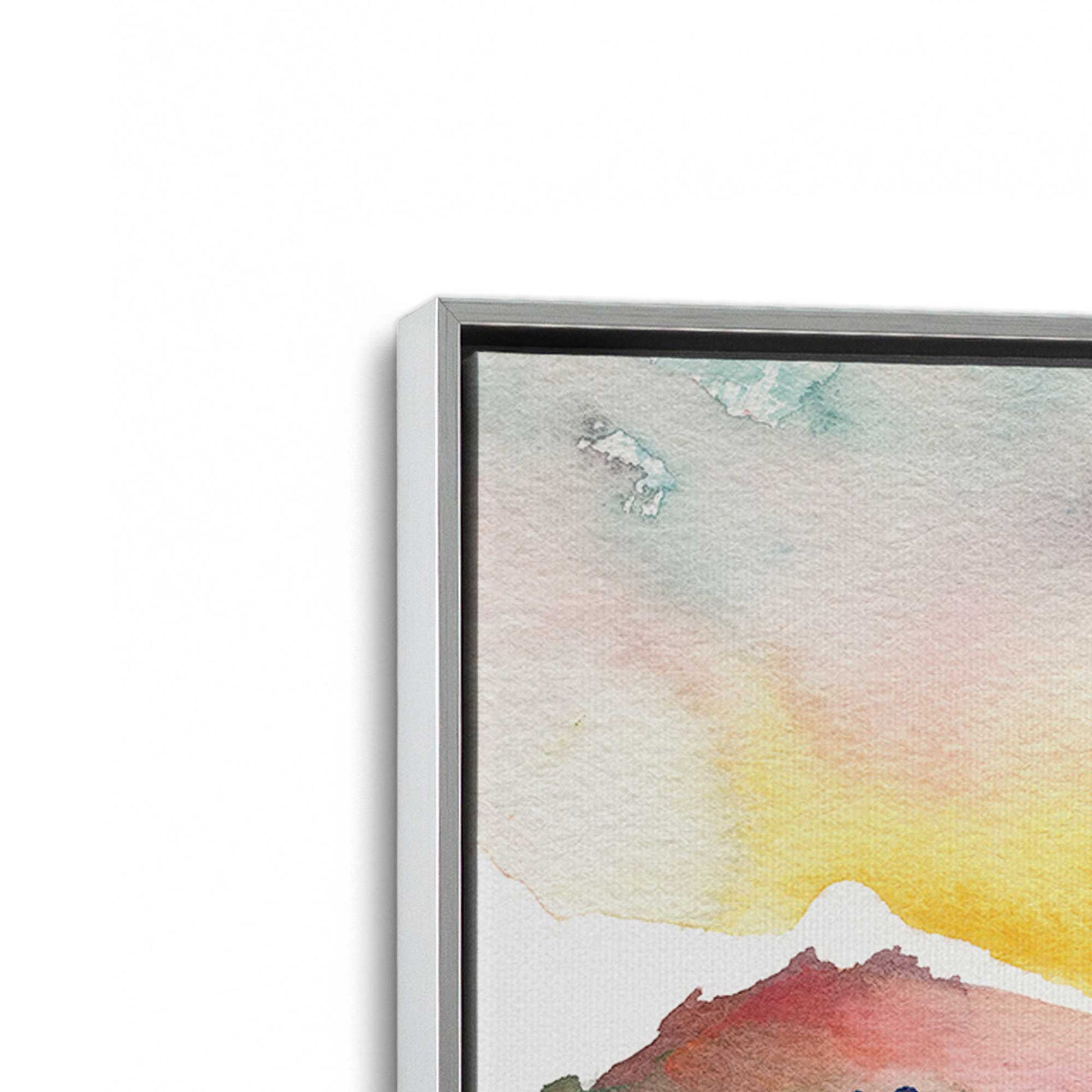 [Color:Polished Chrome], Picture of art in a Polished Chrome frame at an angle