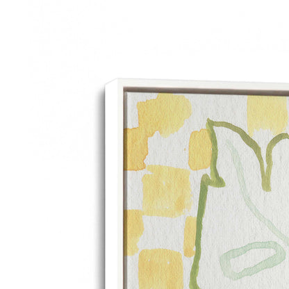 [Color:Opaque White], Picture of art in a White frame at an angle
