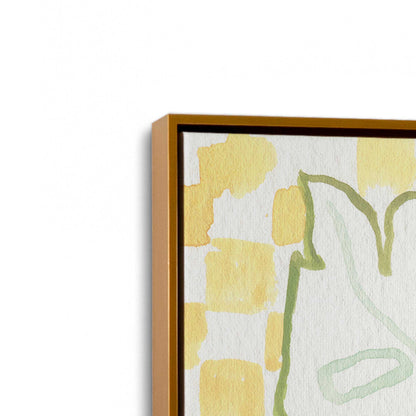 [Color:Polished Gold], Picture of art in a Polished Gold frame at an angle