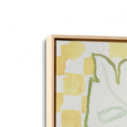 [Color:American Maple], Picture of art in a American Maple frame at an angle