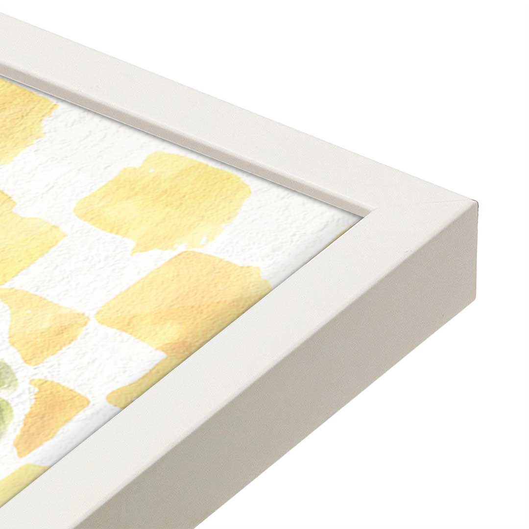 [Color:Opaque White], Picture of art in a Opaque White frame at an angle