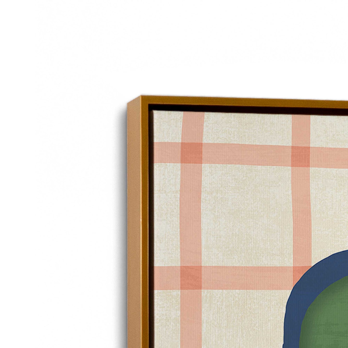 [Color:Polished Gold], Picture of art in a Polished Gold frame at an angle