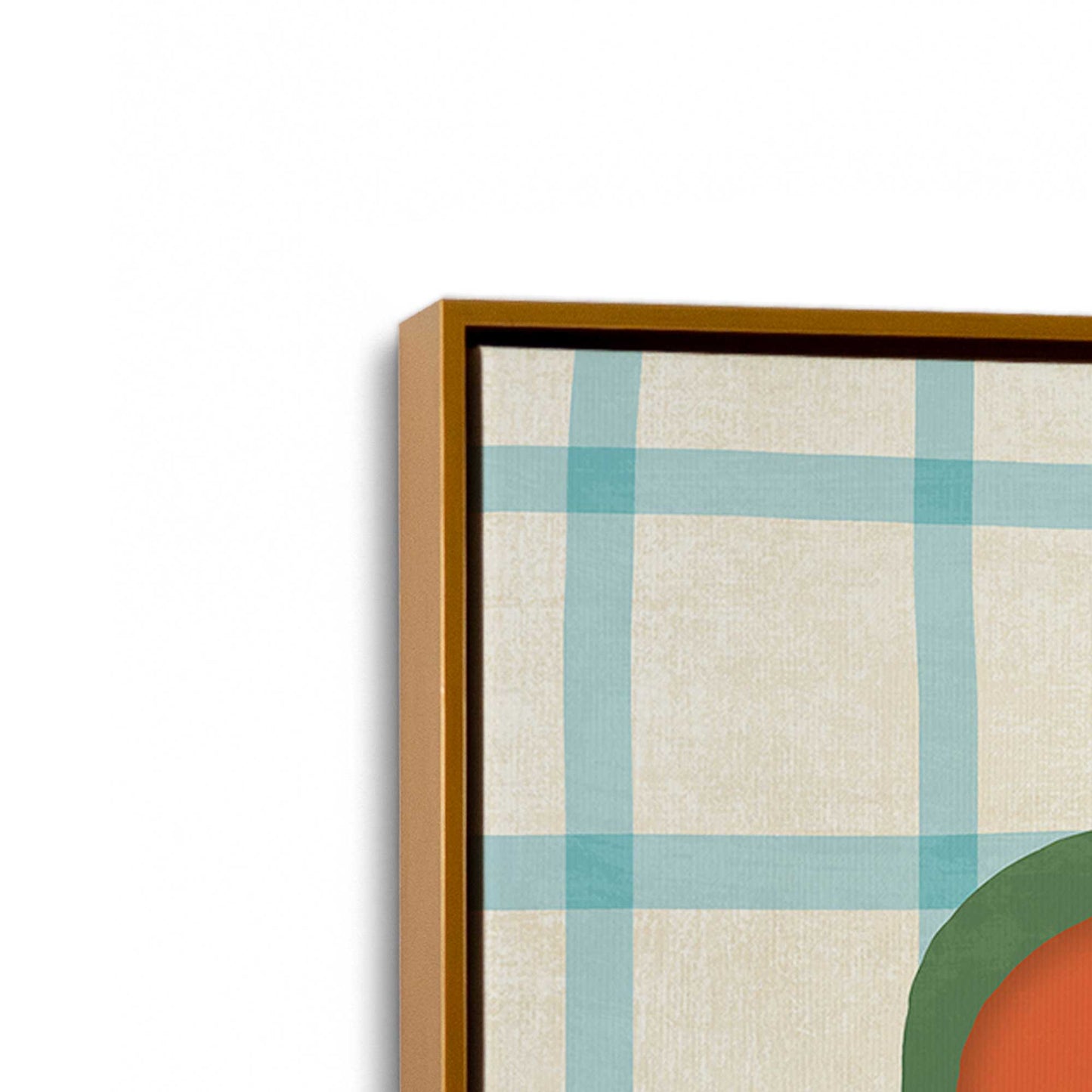 [Color:Polished Gold], Picture of art in a Polished Gold frame at an angle