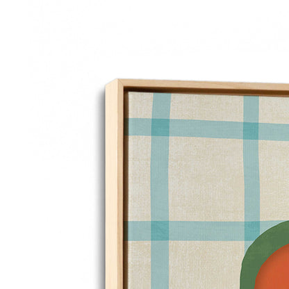 [Color:American Maple], Picture of art in a American Maple frame at an angle