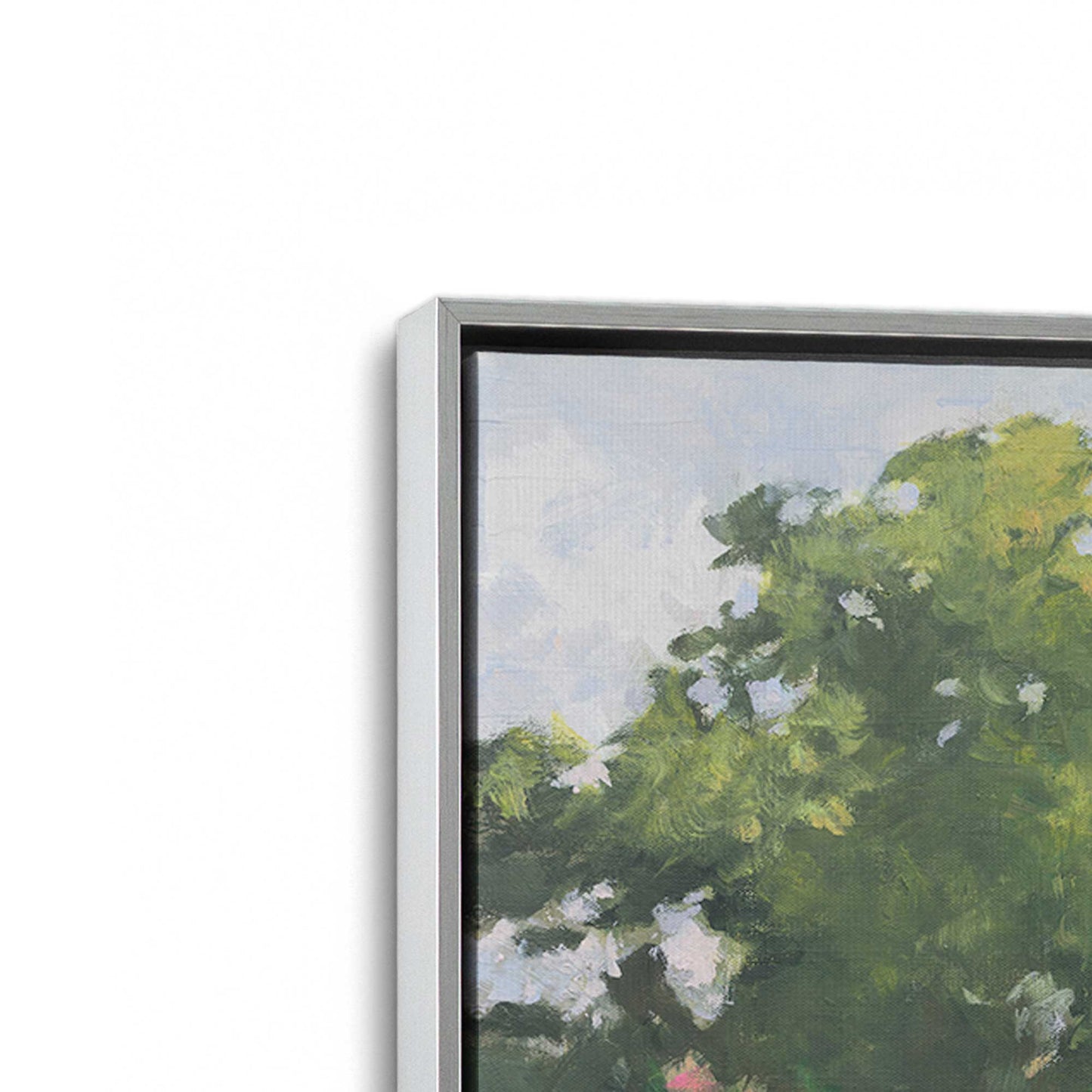 [Color:Polished Chrome], Picture of art in a Polished Chrome frame at an angle