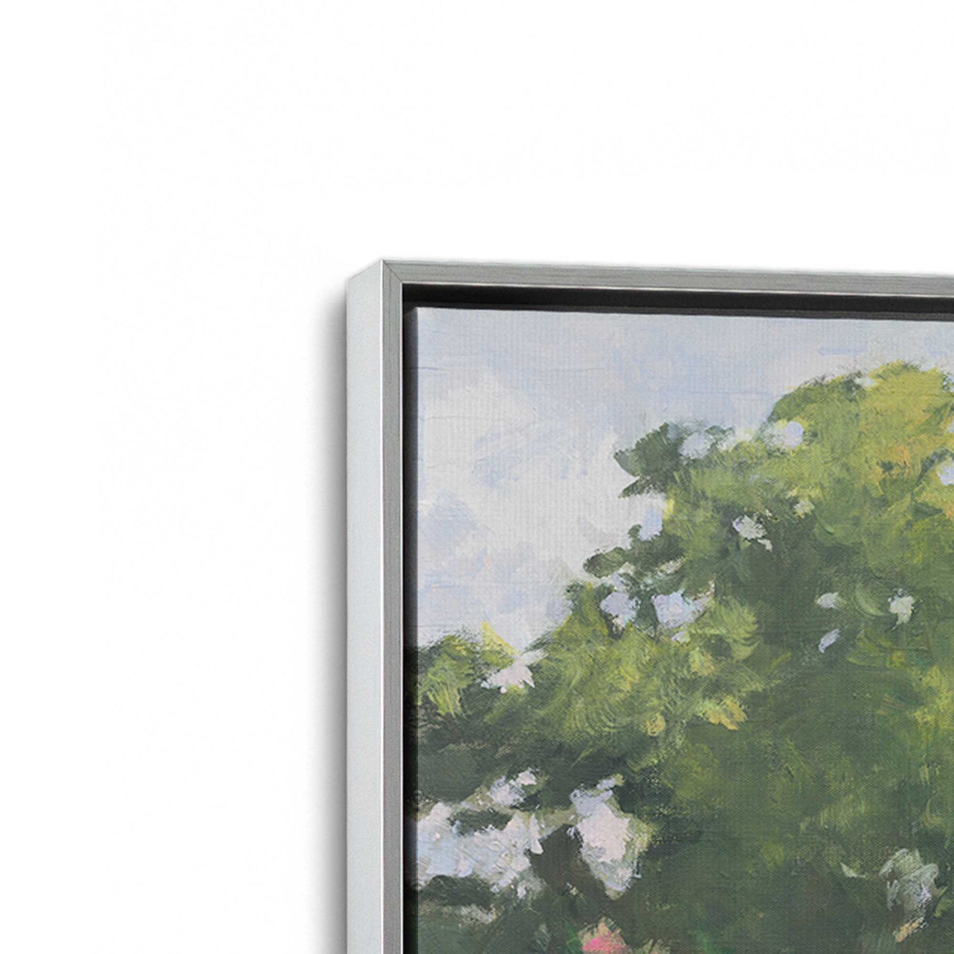 [Color:Polished Chrome], Picture of art in a Polished Chrome frame at an angle