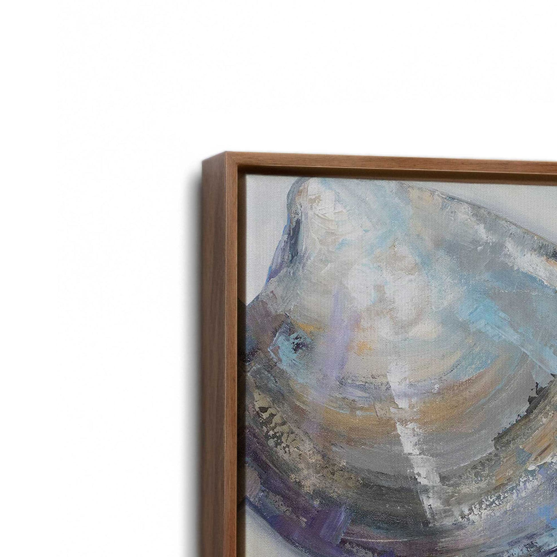[Color:Walnut], Picture of art in a Walnut frame at an angle