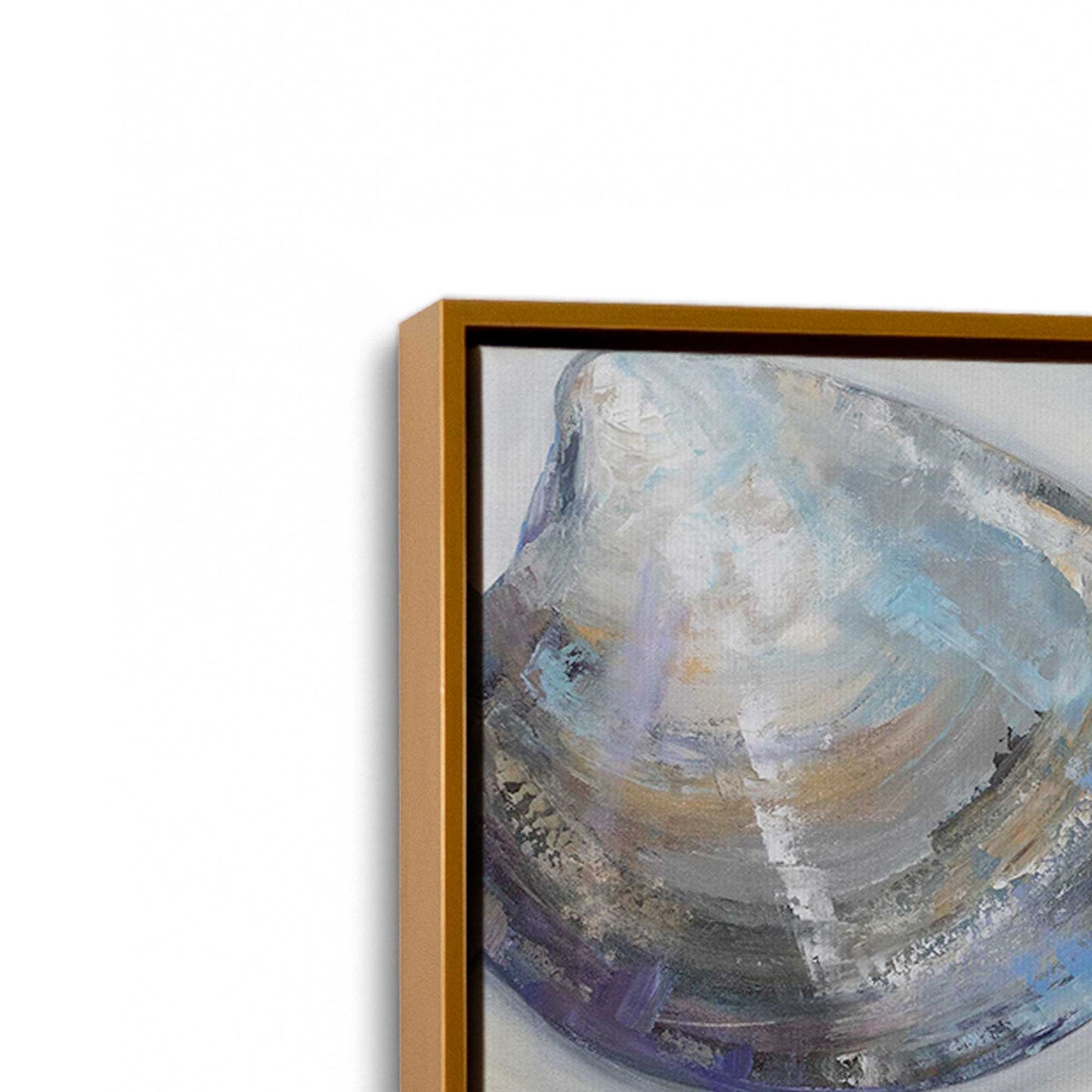 [Color:Polished Gold], Picture of art in a Polished Gold frame at an angle