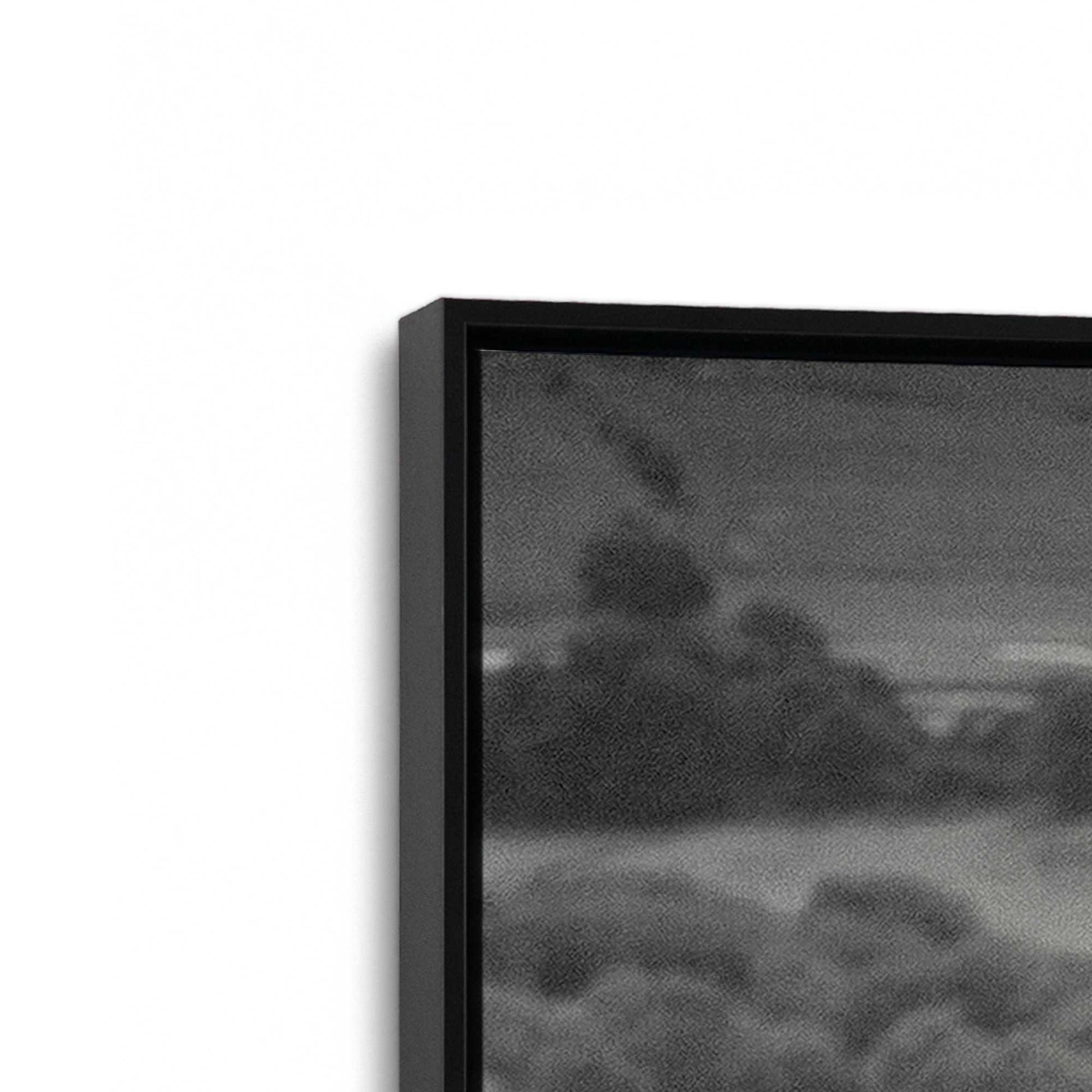 [Color:Satin Black], Picture of art in a Satin Black frame at an angle