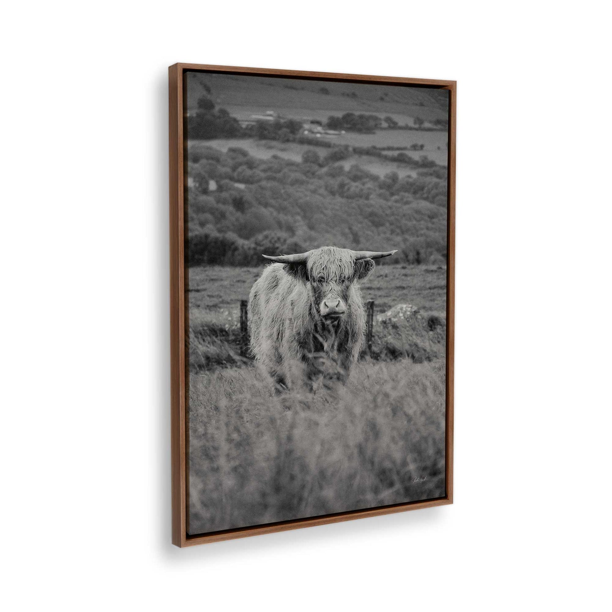 [Color:Walnut], Picture of the corner of the art