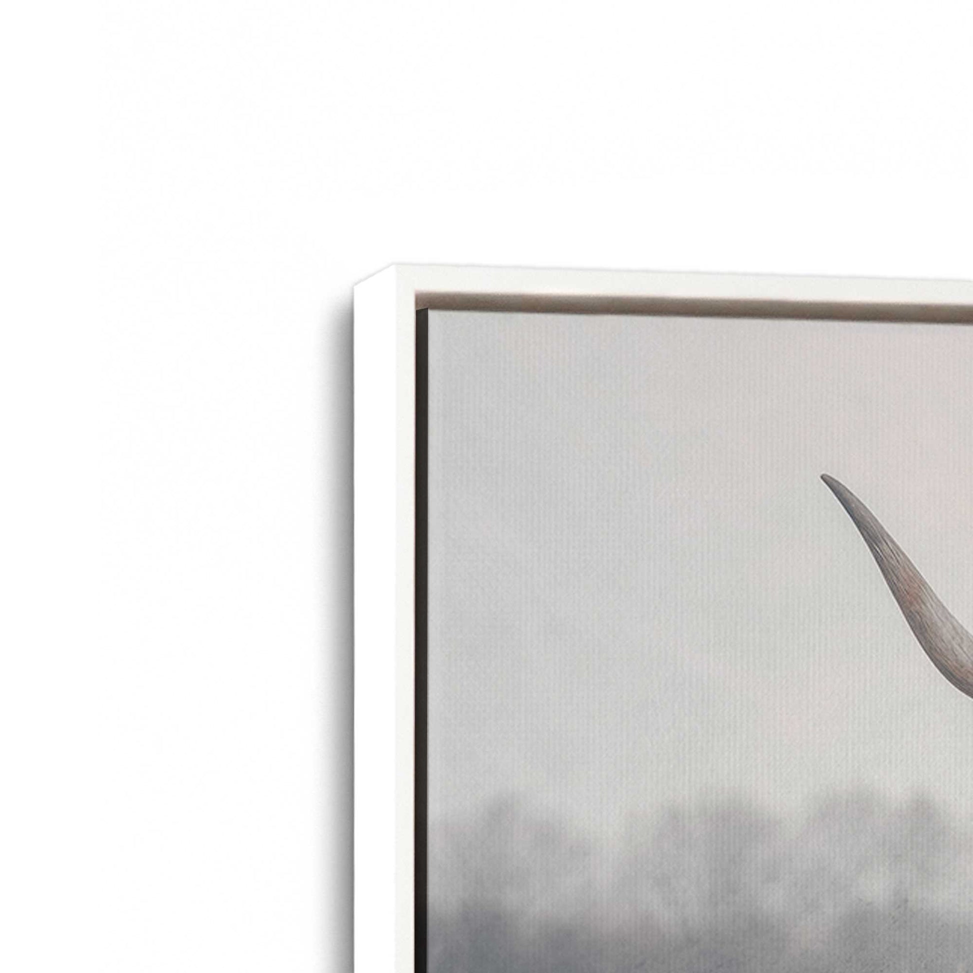 [Color:Opaque White], Picture of art in a White frame at an angle