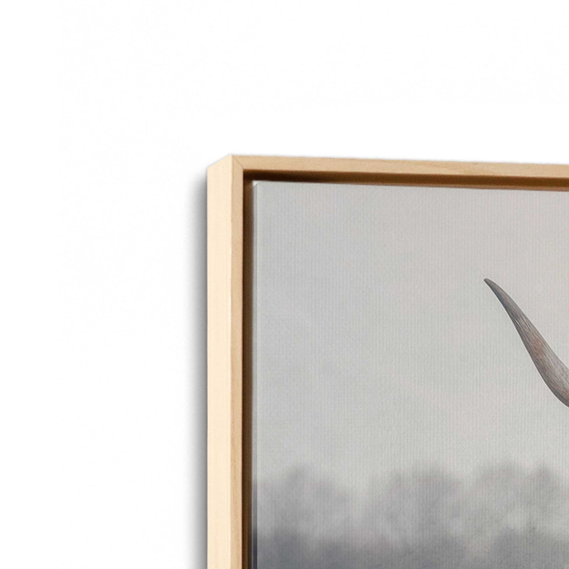 [Color:American Maple], Picture of art in a American Maple frame at an angle