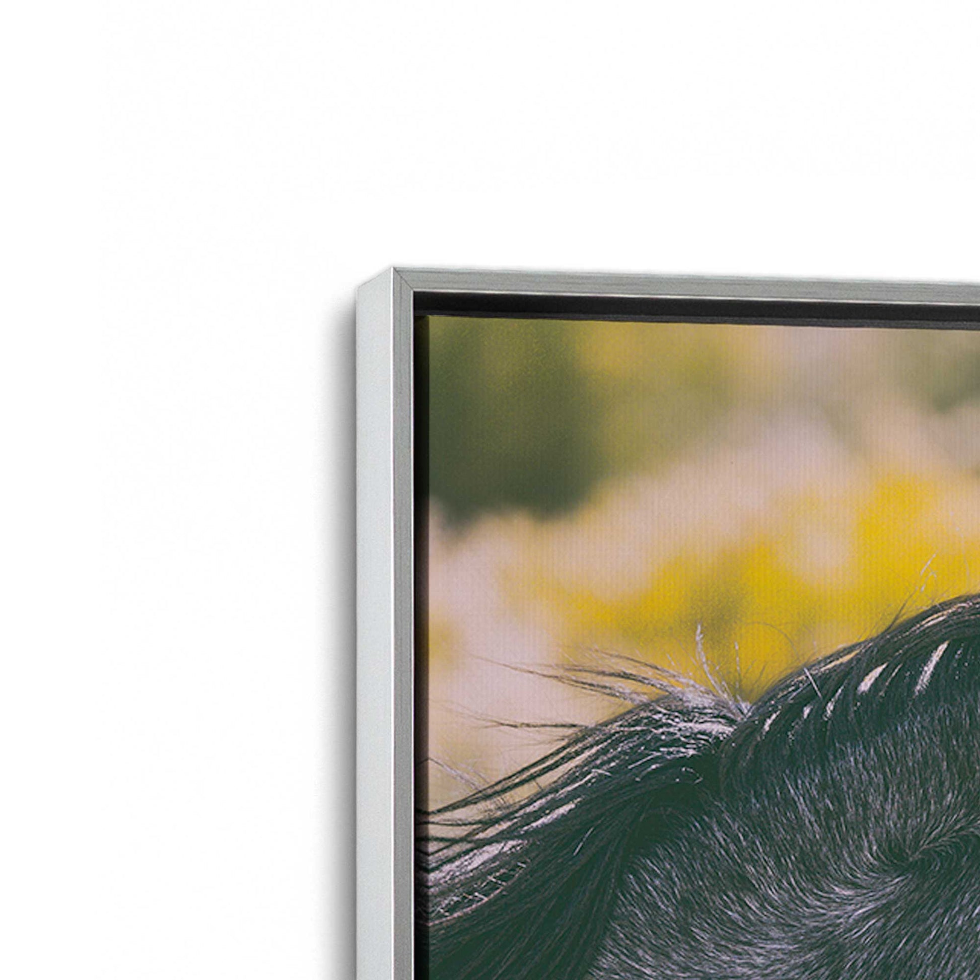 [Color:Polished Chrome], Picture of art in a Polished Chrome frame at an angle