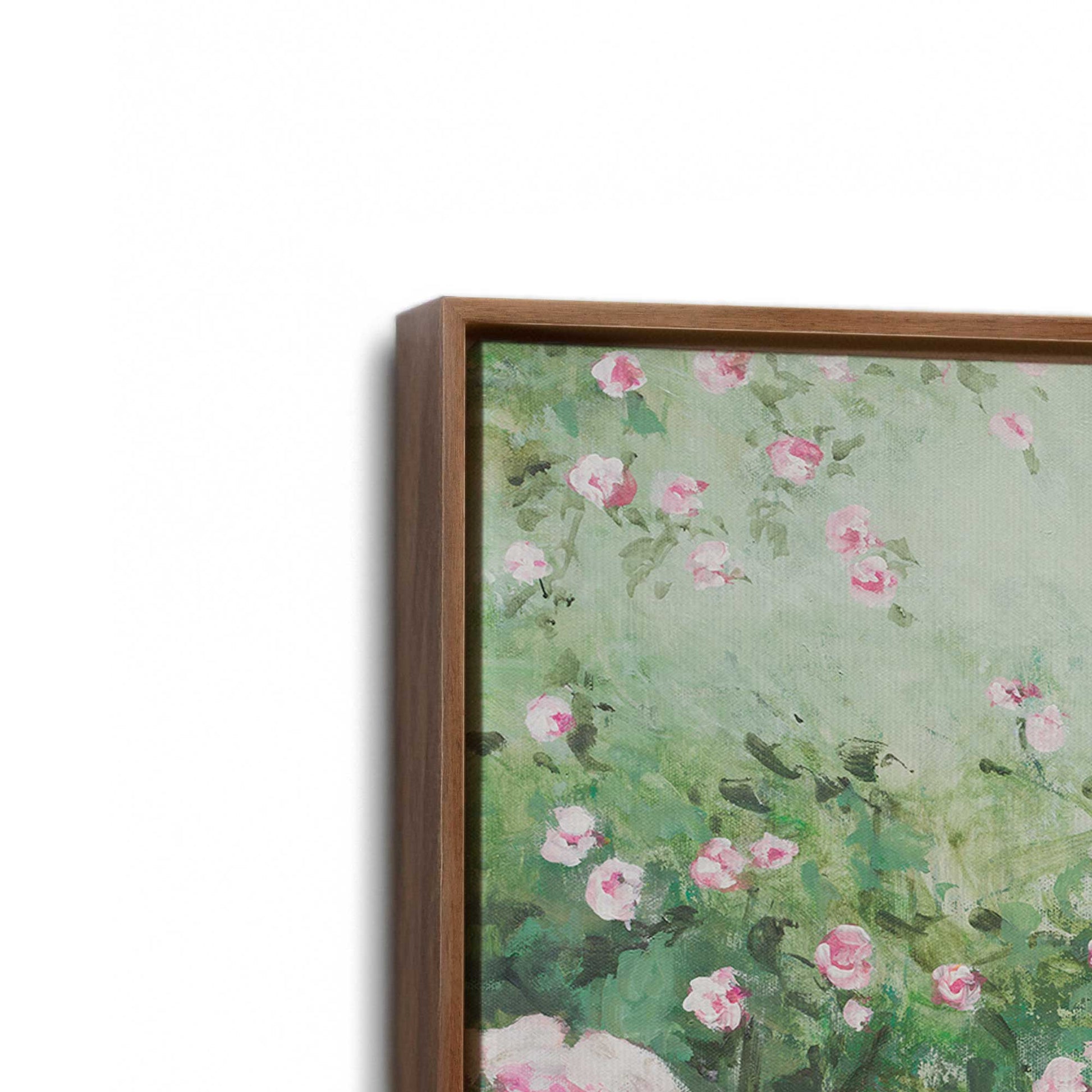 [Color:Walnut], Picture of art in a Walnut frame at an angle