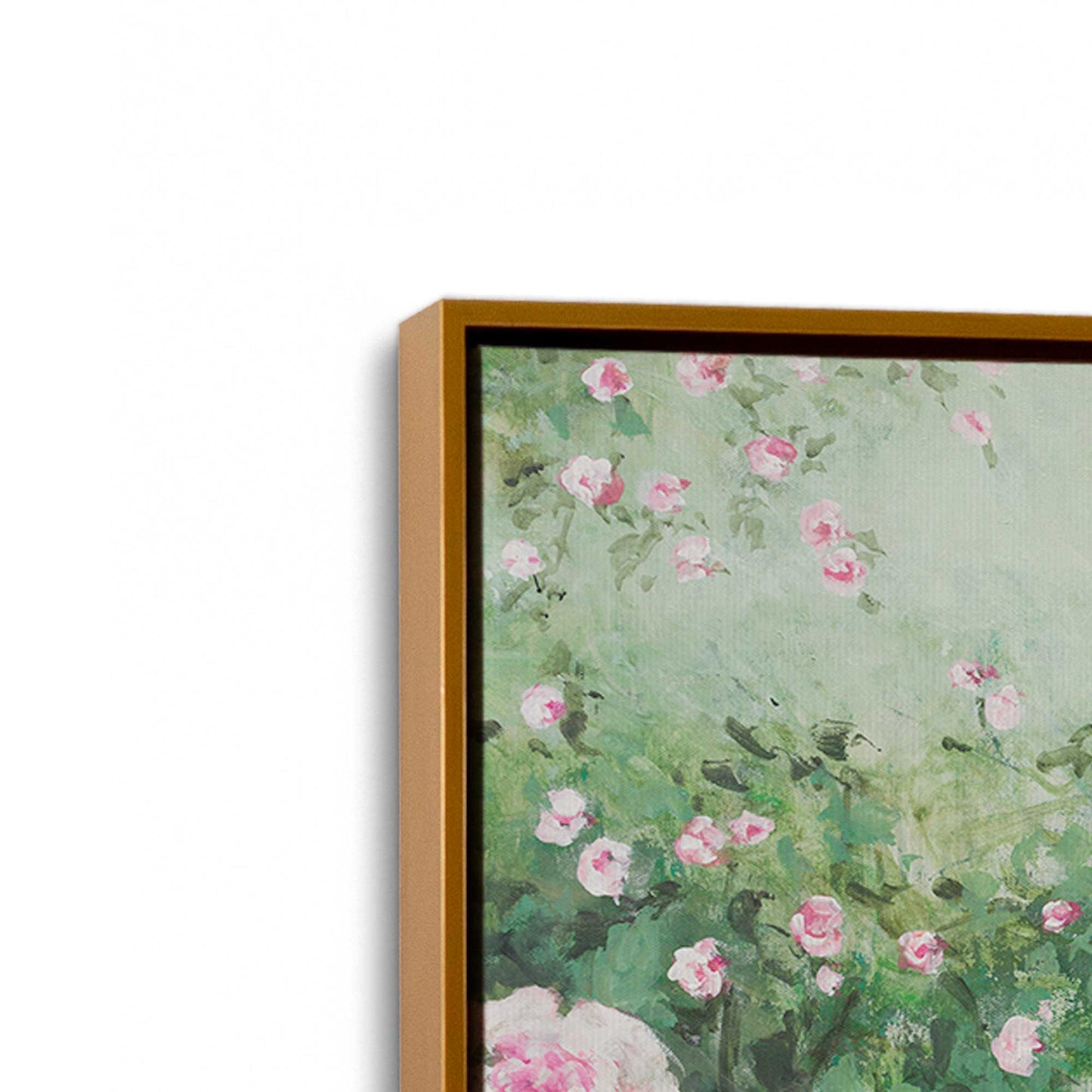 [Color:Polished Gold], Picture of art in a Polished Gold frame at an angle