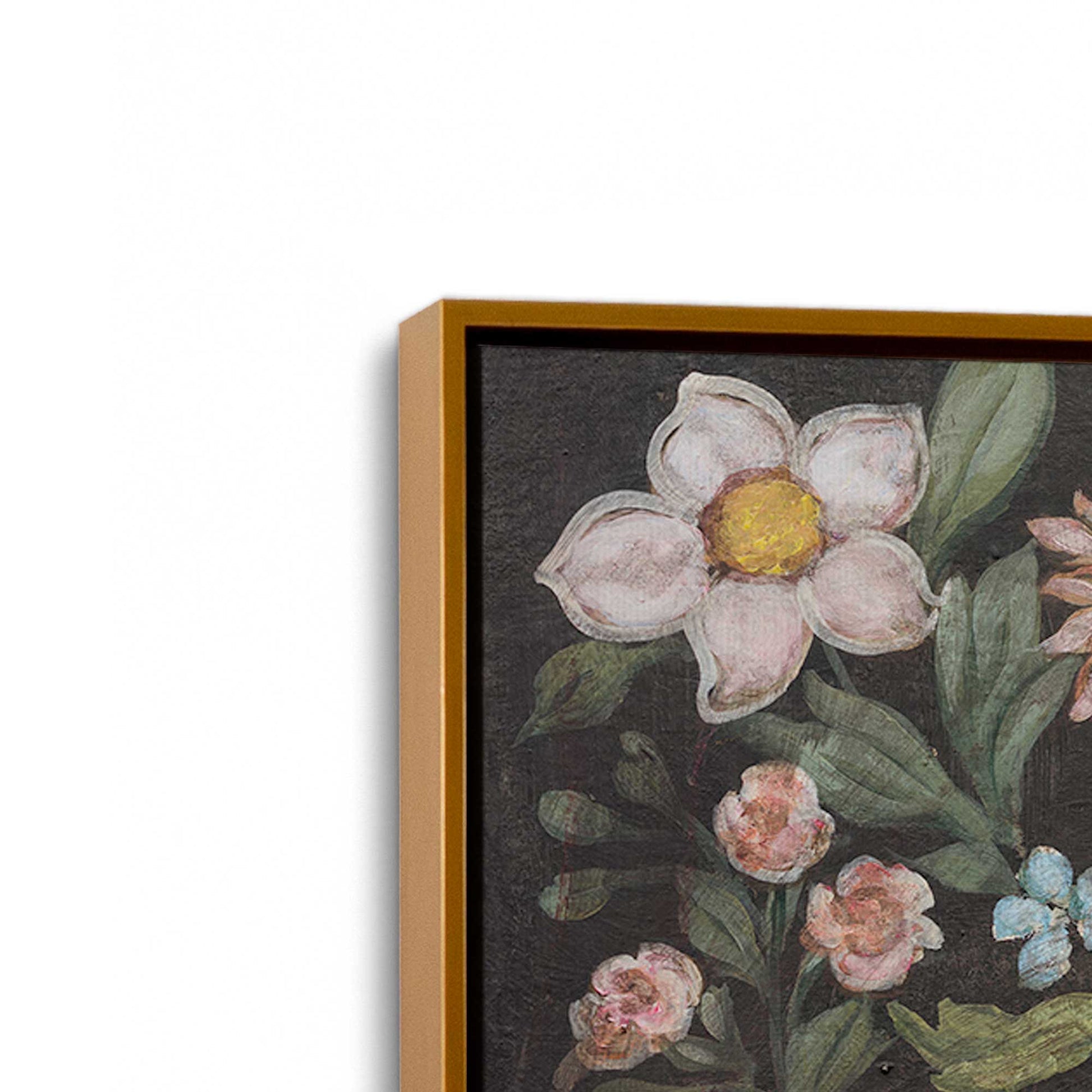 [Color:Polished Gold], Picture of art in a Polished Gold frame at an angle