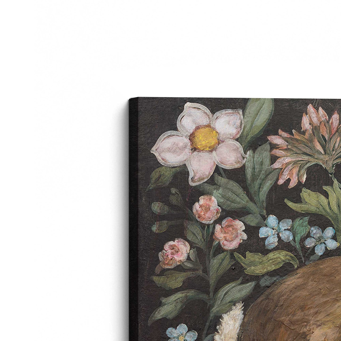 [Color:Stretched Canvas], Picture of the corner of the art