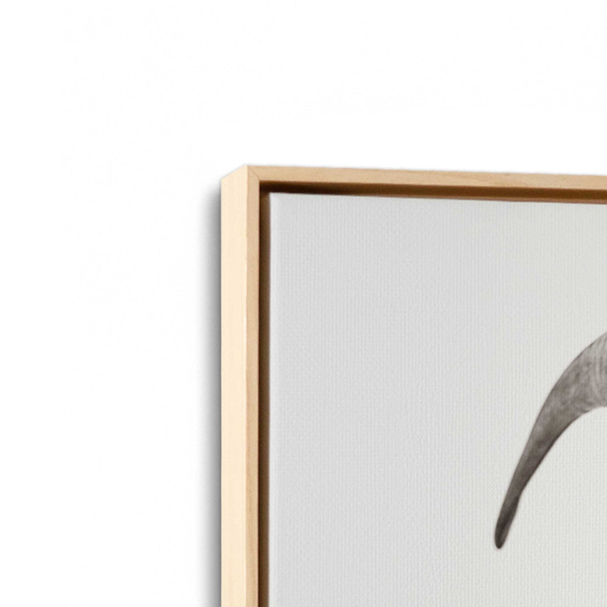 [Color:American Maple], Picture of art in a American Maple frame at an angle