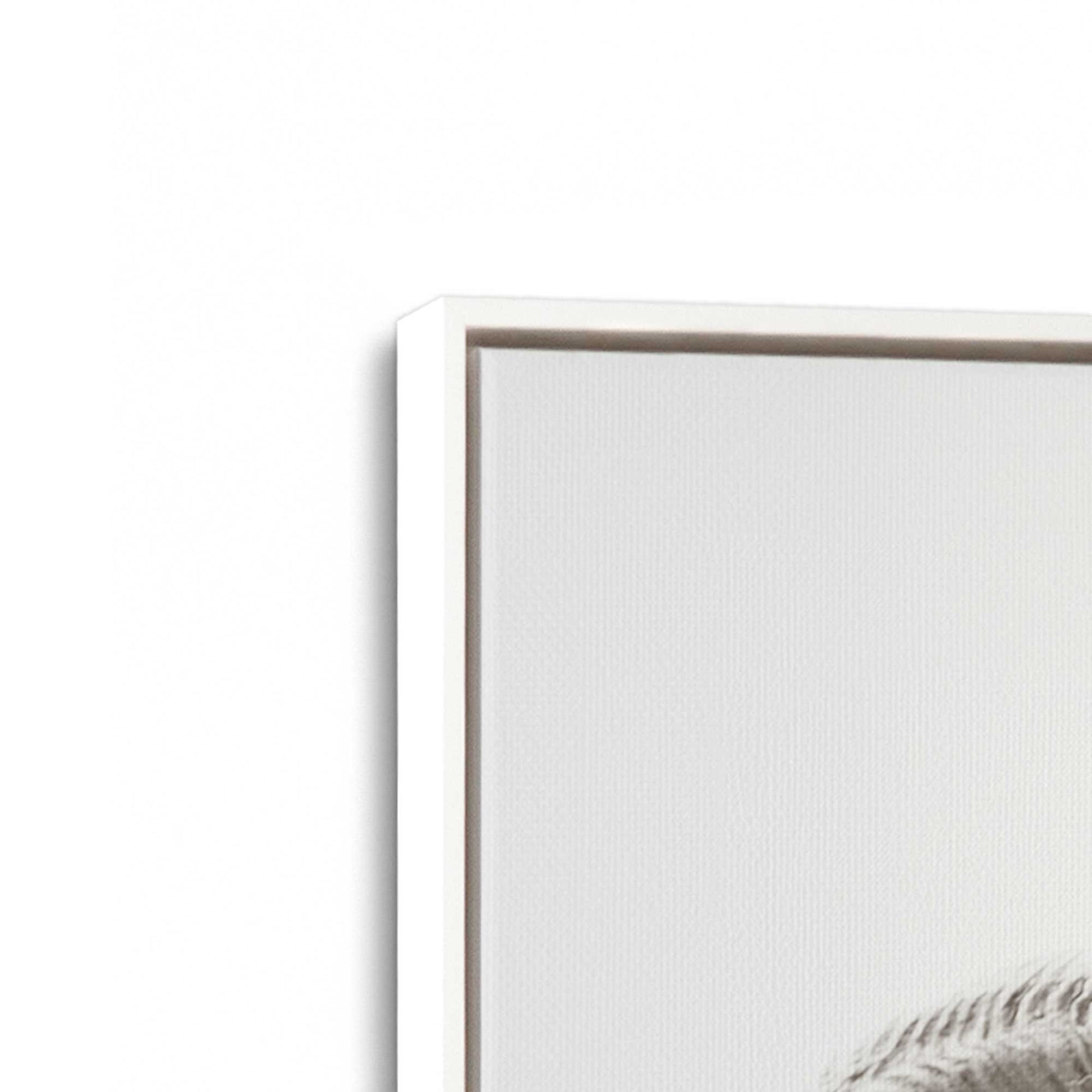 [Color:Opaque White], Picture of art in a White frame at an angle
