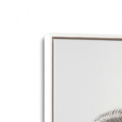 [Color:Opaque White], Picture of art in a White frame at an angle