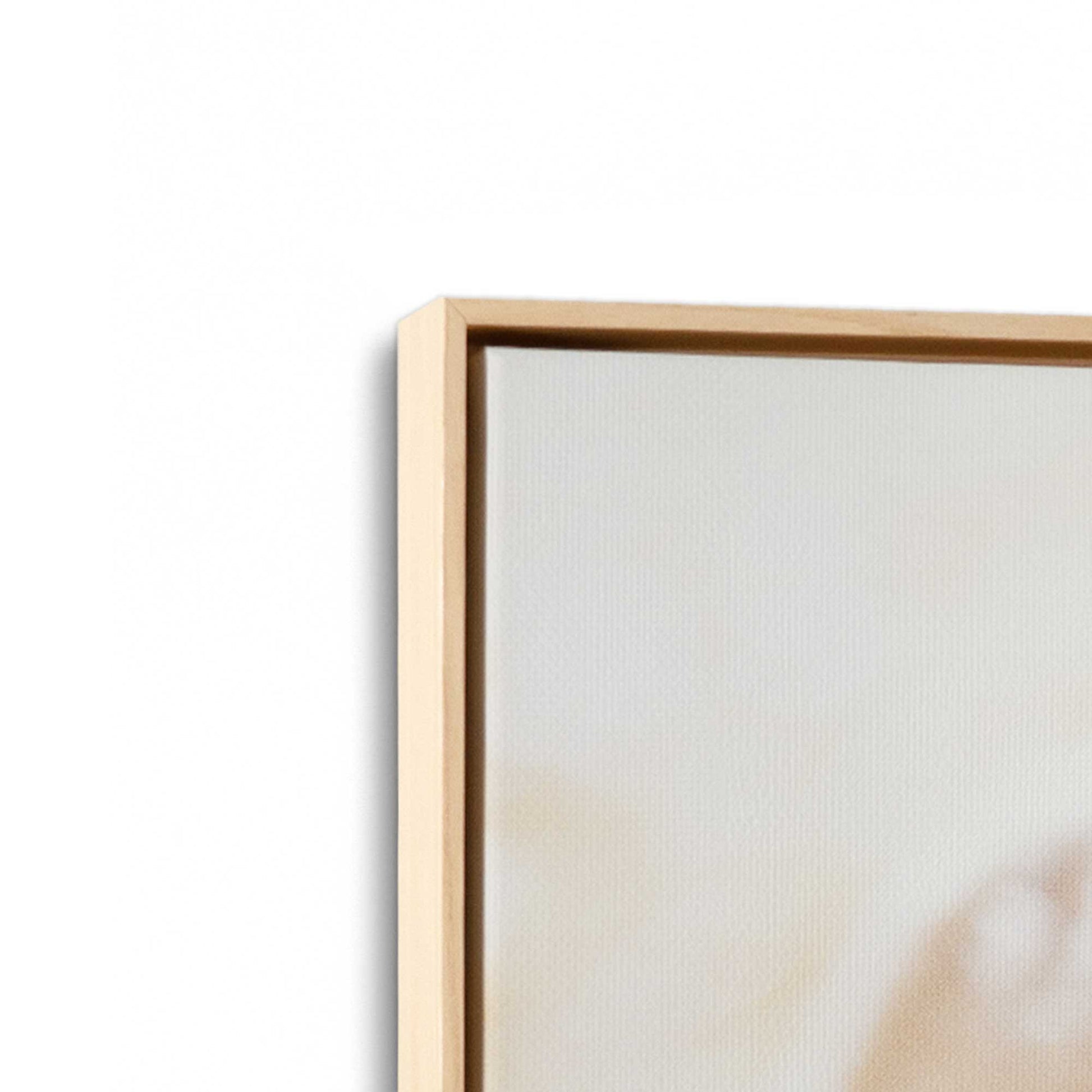[Color:American Maple], Picture of art in a American Maple frame at an angle