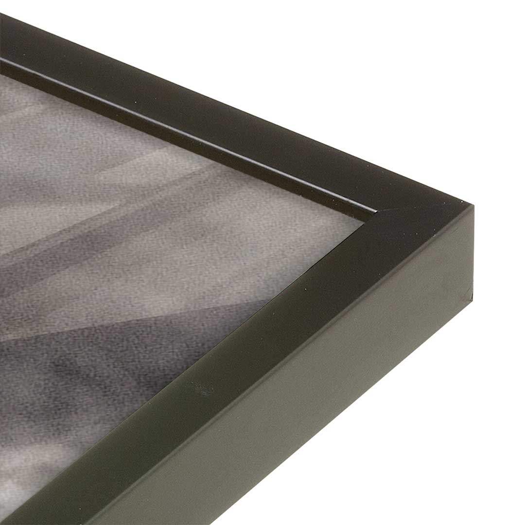 [Color:Satin Black], Picture of art in a Satin Black frame at an angle